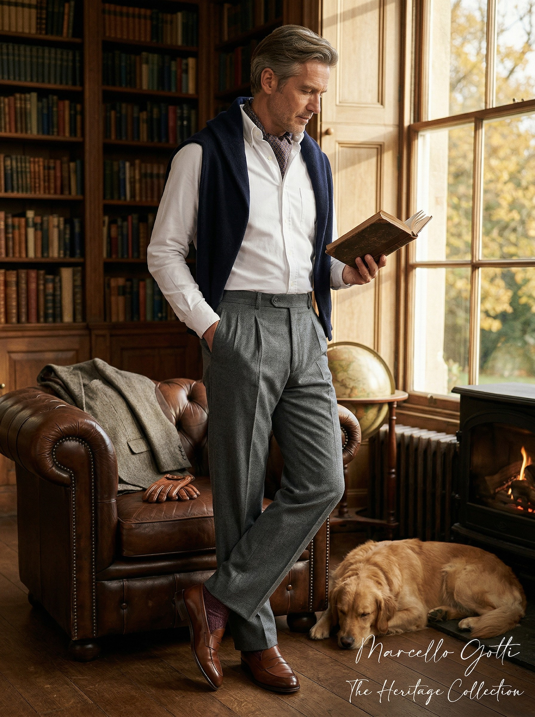 Генерация фото в интерьере для серых брюк 