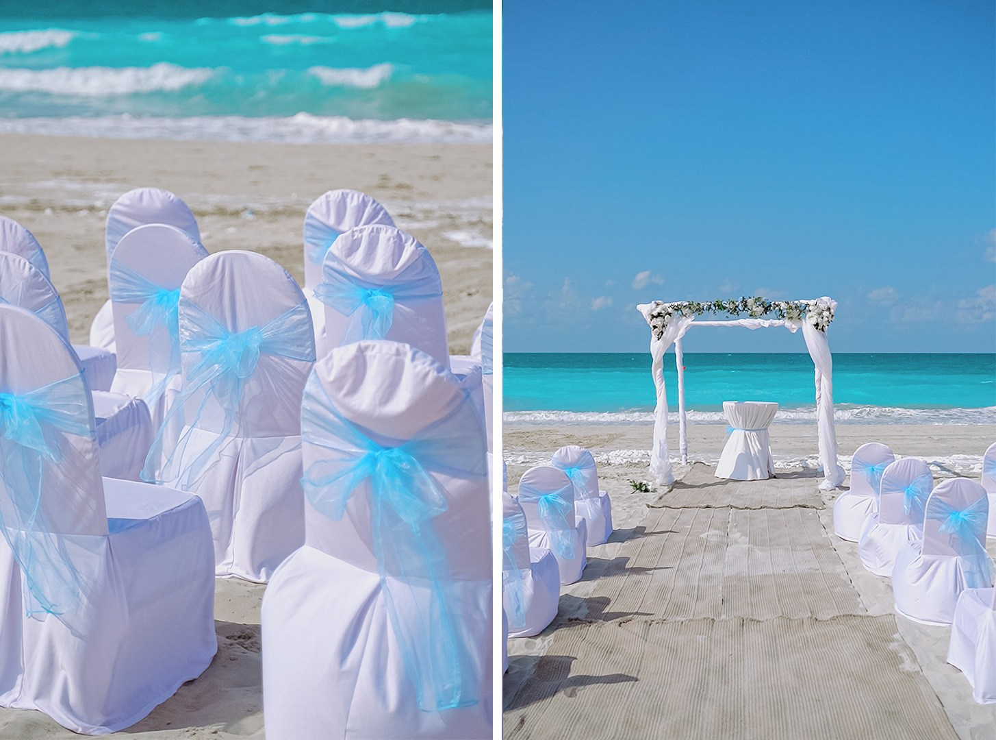Свадьба цвета тиффани на пляже Абу Даби, фотограф Мария кУлагина