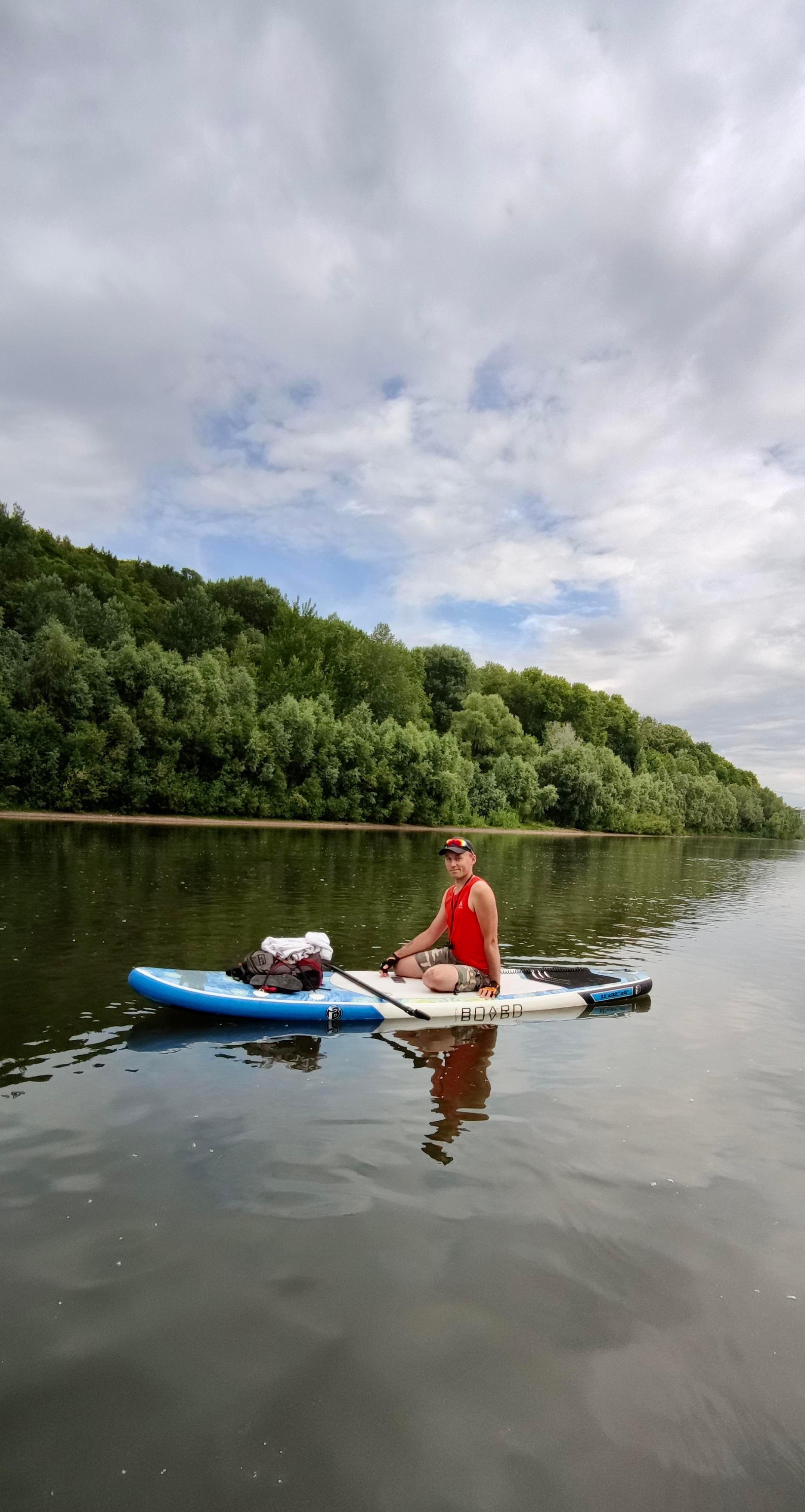 Прогулка на сапбордах в Уфе с Сипайлово до Каменной переправы