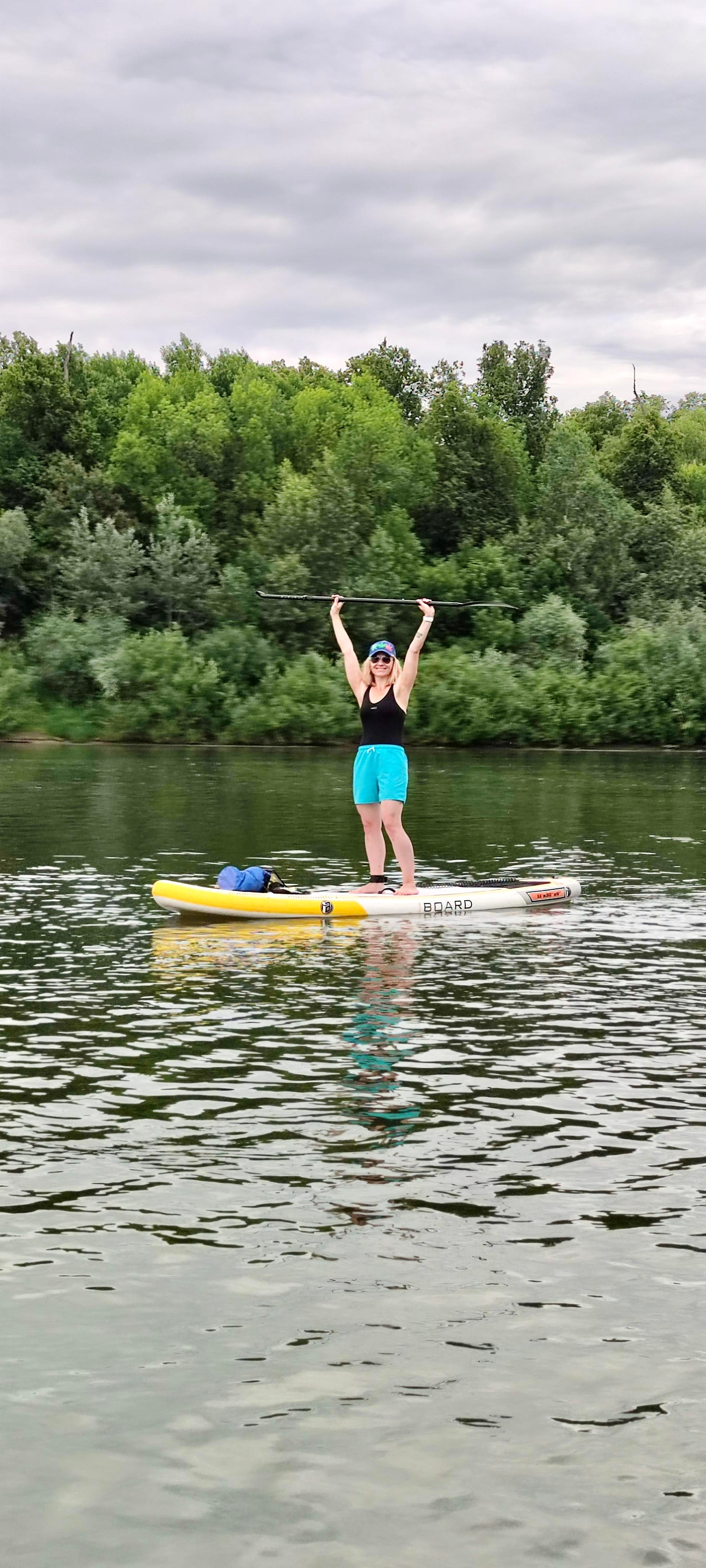 Прогулка на сапбордах в Уфе с Сипайлово до Каменной переправы