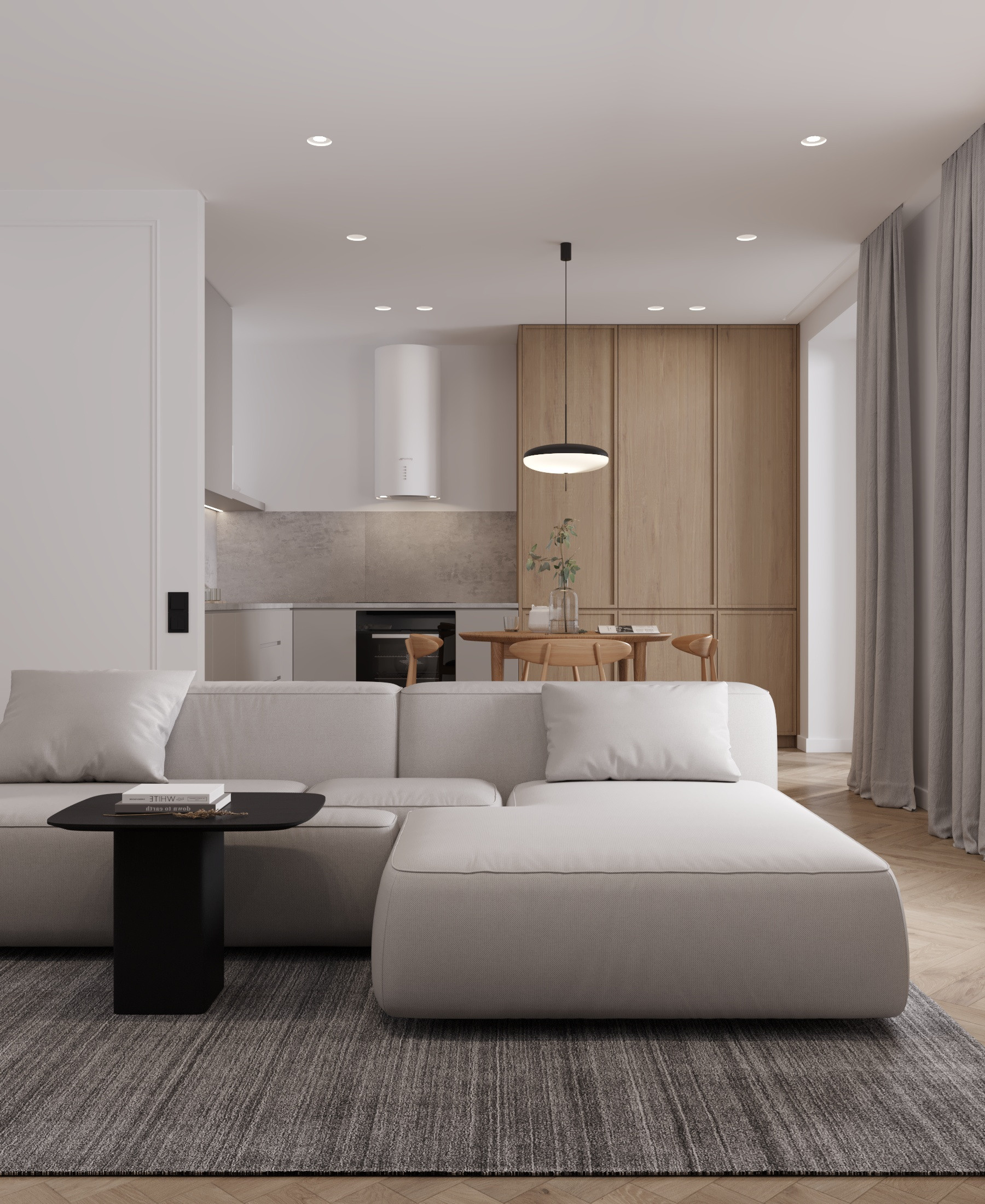 ЖК Белый остров/ 58 м². Дизайнер интерьера Кристина Дедова / Оренбург, Москва