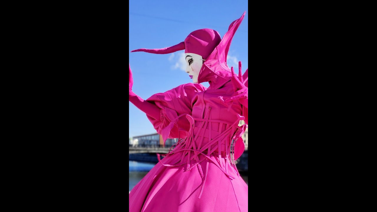 Видео (1). Мимы и Ходулисты на встречу гостей. Москва