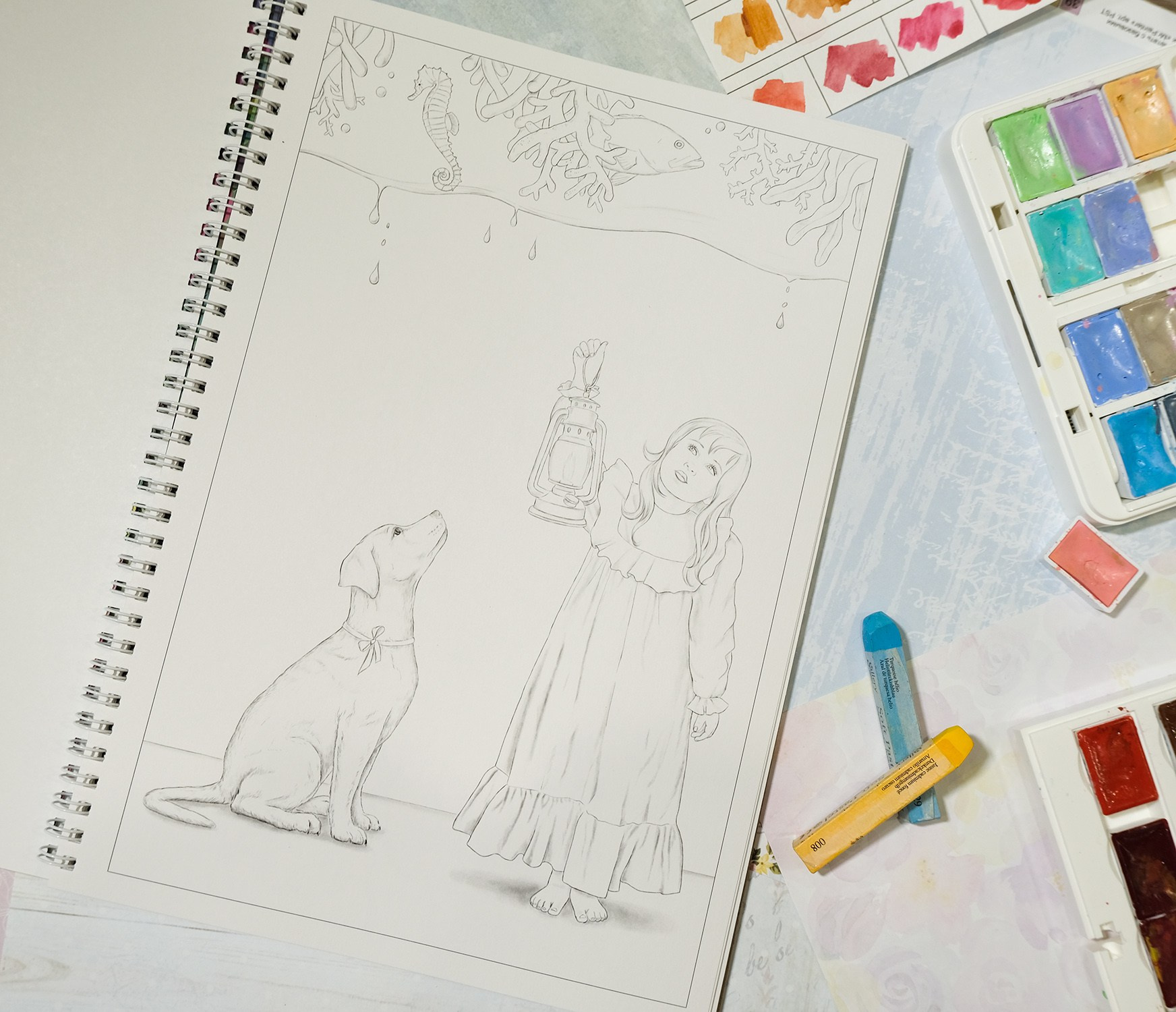 Dreams Авторская раскраска Алёны Лазаревой. Раскраски Алёны Лазаревой