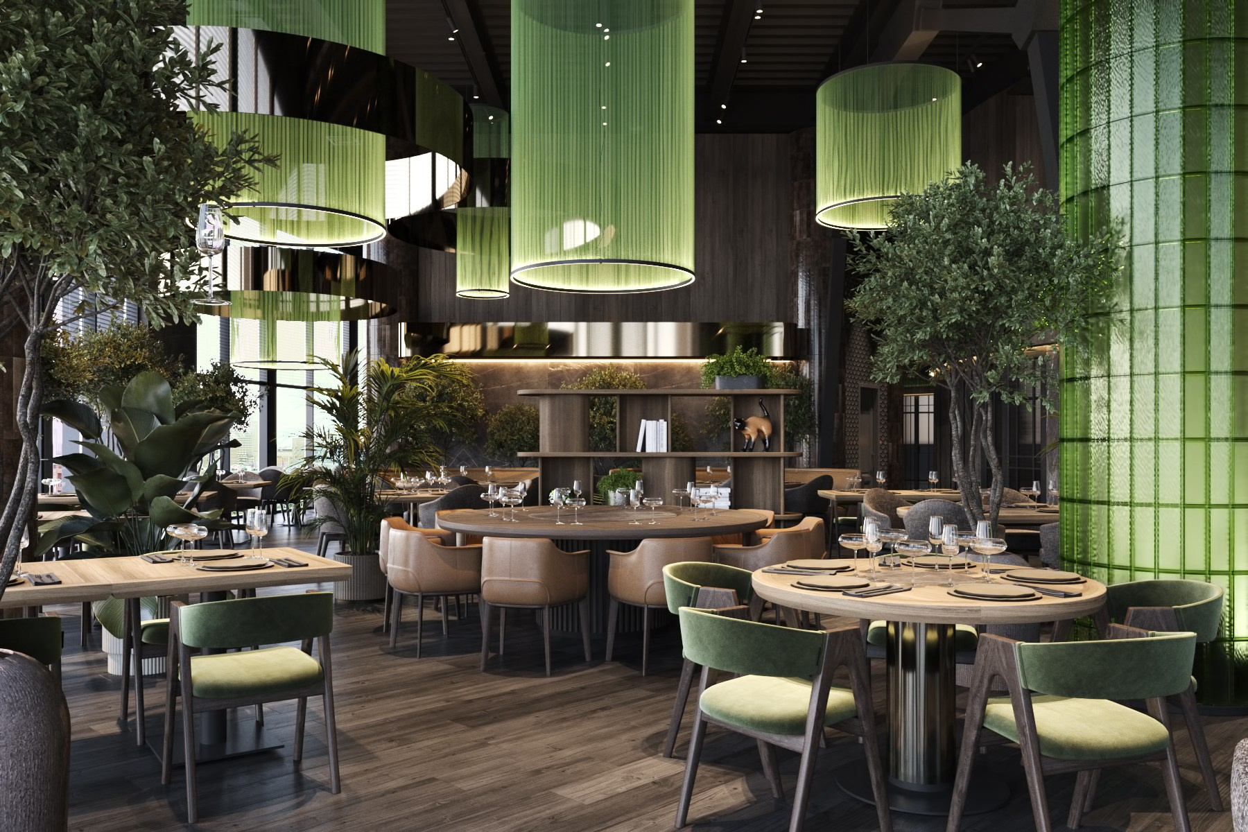 LOOM / ресторан, 380 м². Rezells Architects — студия дизайна жилых и коммерческих интерьеров