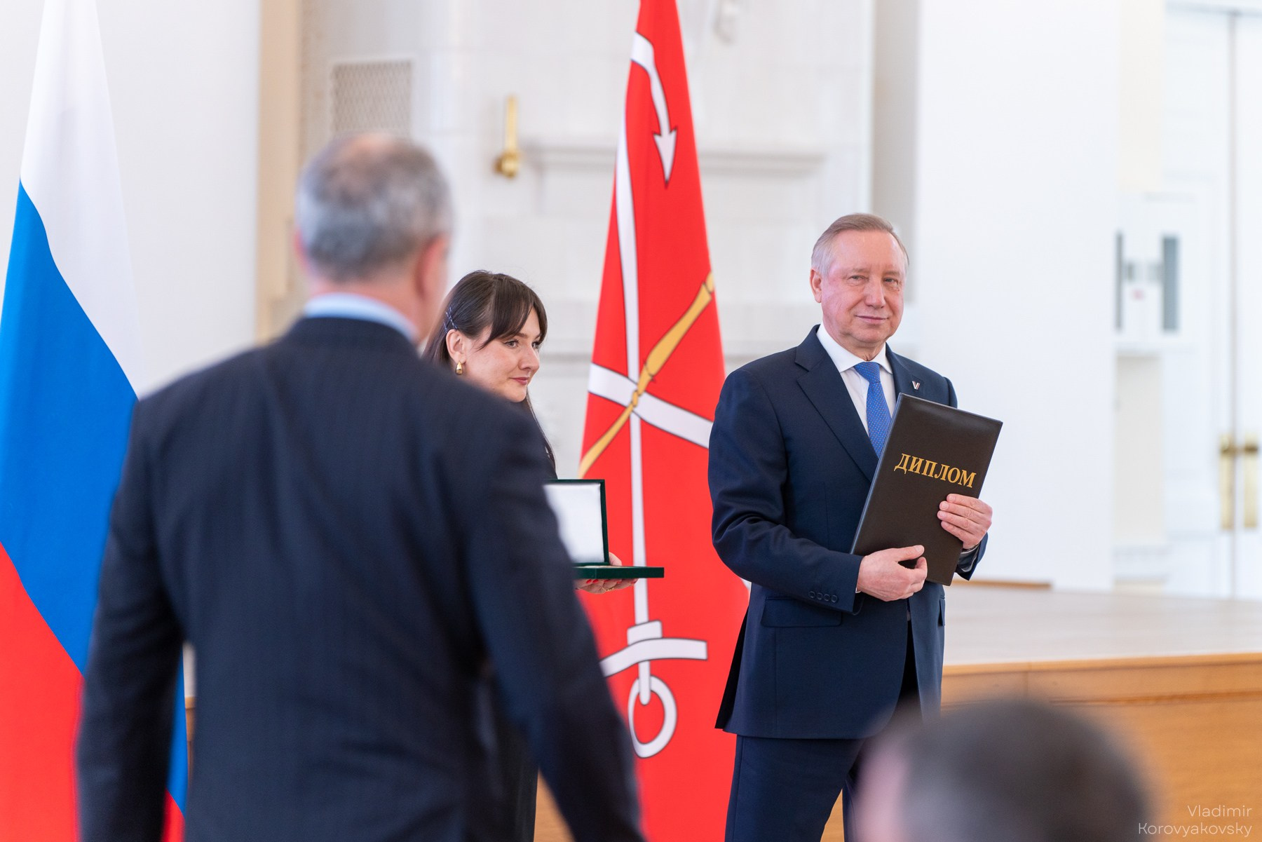 Награждение команды ПГУПС премиями Правительства Санкт-Петербурга. Фотограф Владимир Коровяковский