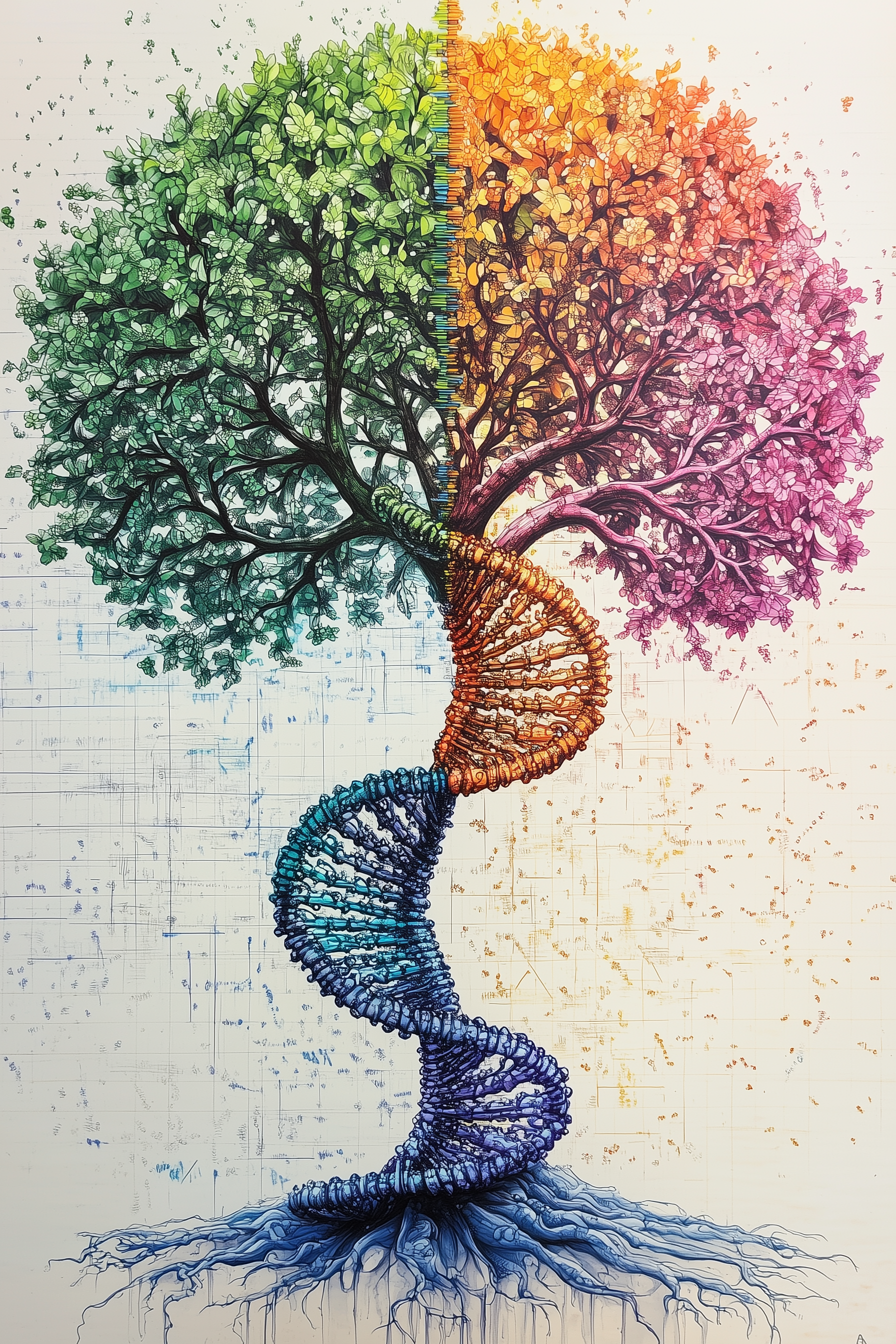 Иллюстрации Дерево Днк. Шаблоны и дизайны выпускных альбомов и фотокниг