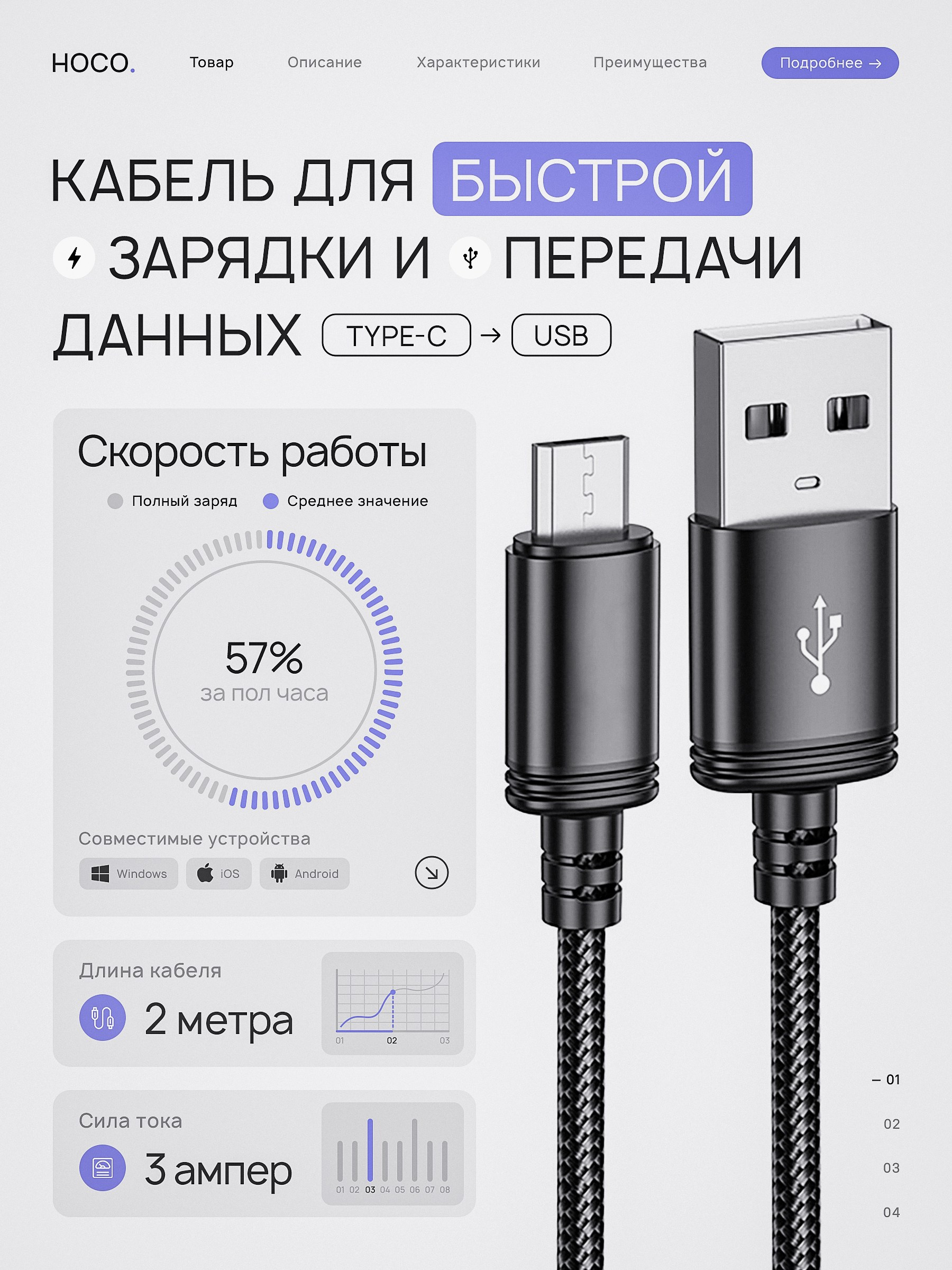 Кабель для зарядки