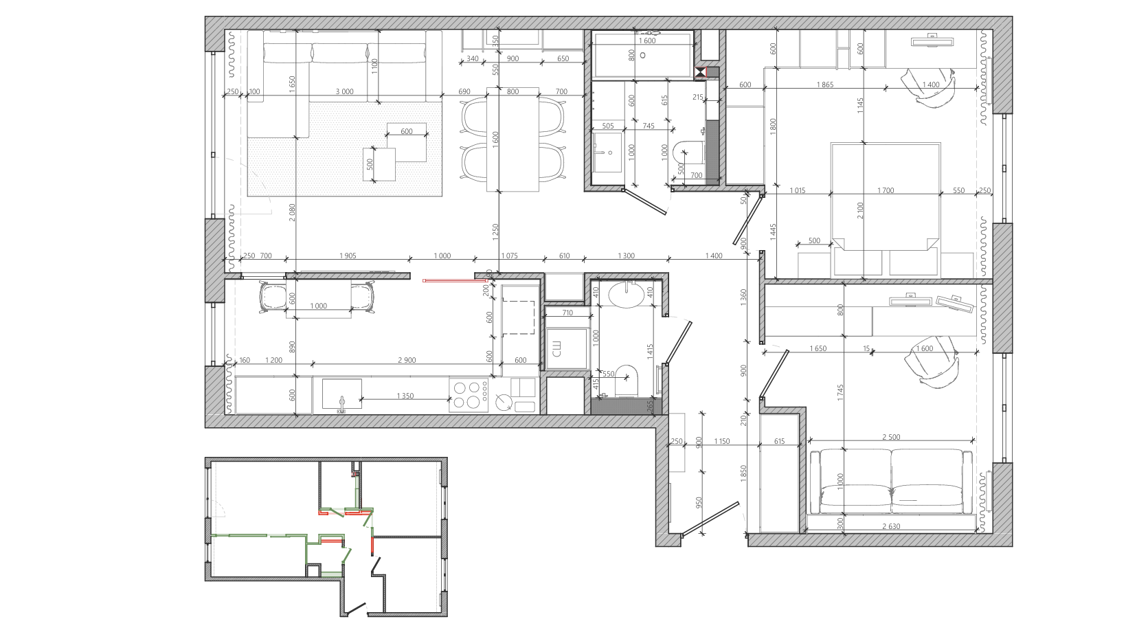 Планировочное решение. MIRRO STUDIO Дизайн интерьера и реализация под ключ Варшава