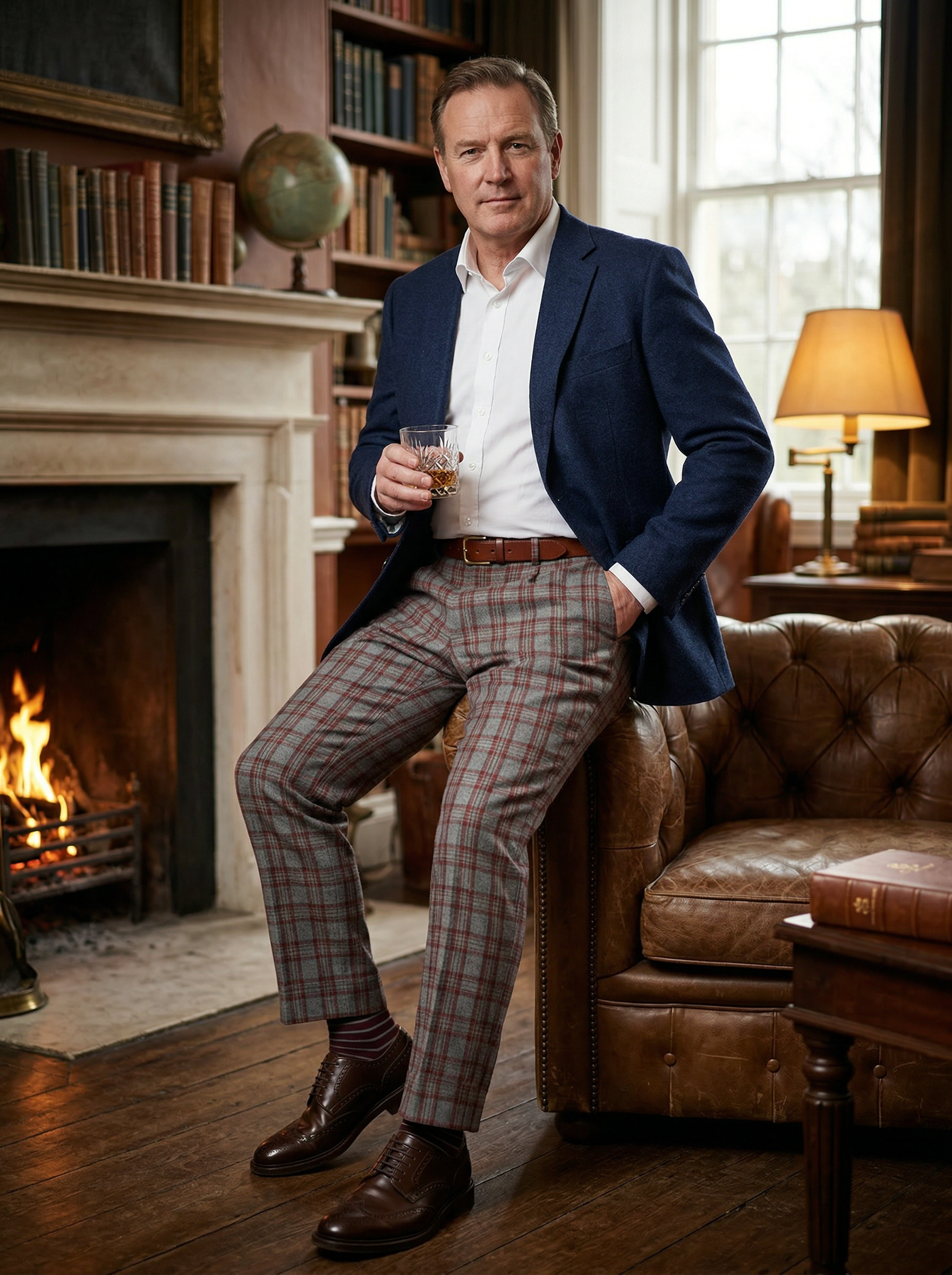 Генерация имиджевого контента для брюк в клетку