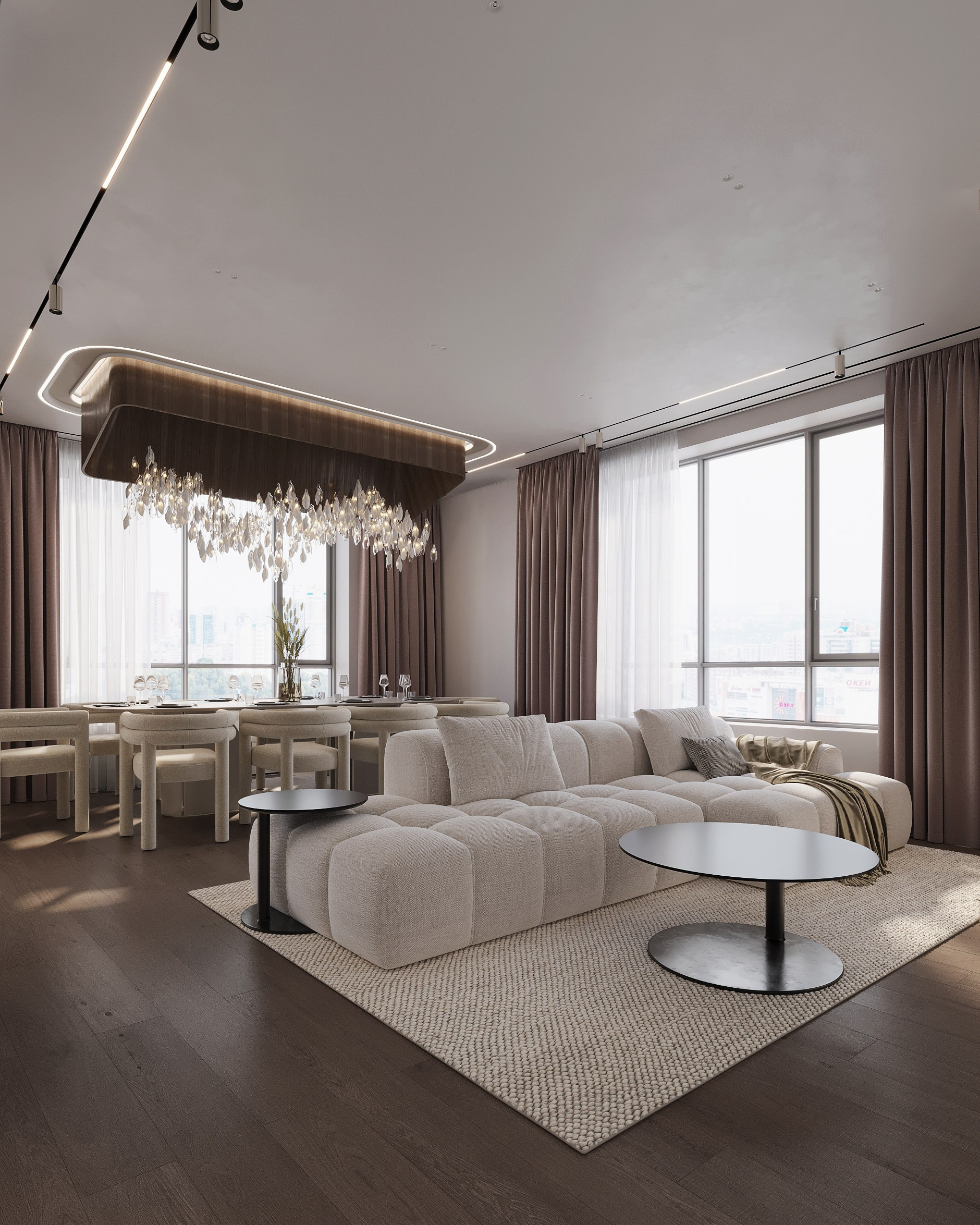 ЖК «Аль-Фараби 27», 120 м². Room Design Studio