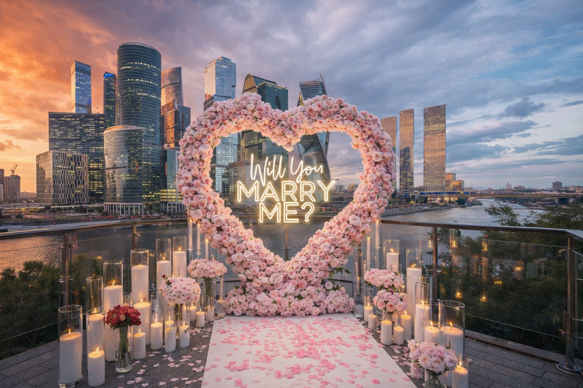 МОСКВА. Организация предложения руки в Москве и Калининграде — романтические сценарии, крыши, рестораны, фотосъёмка