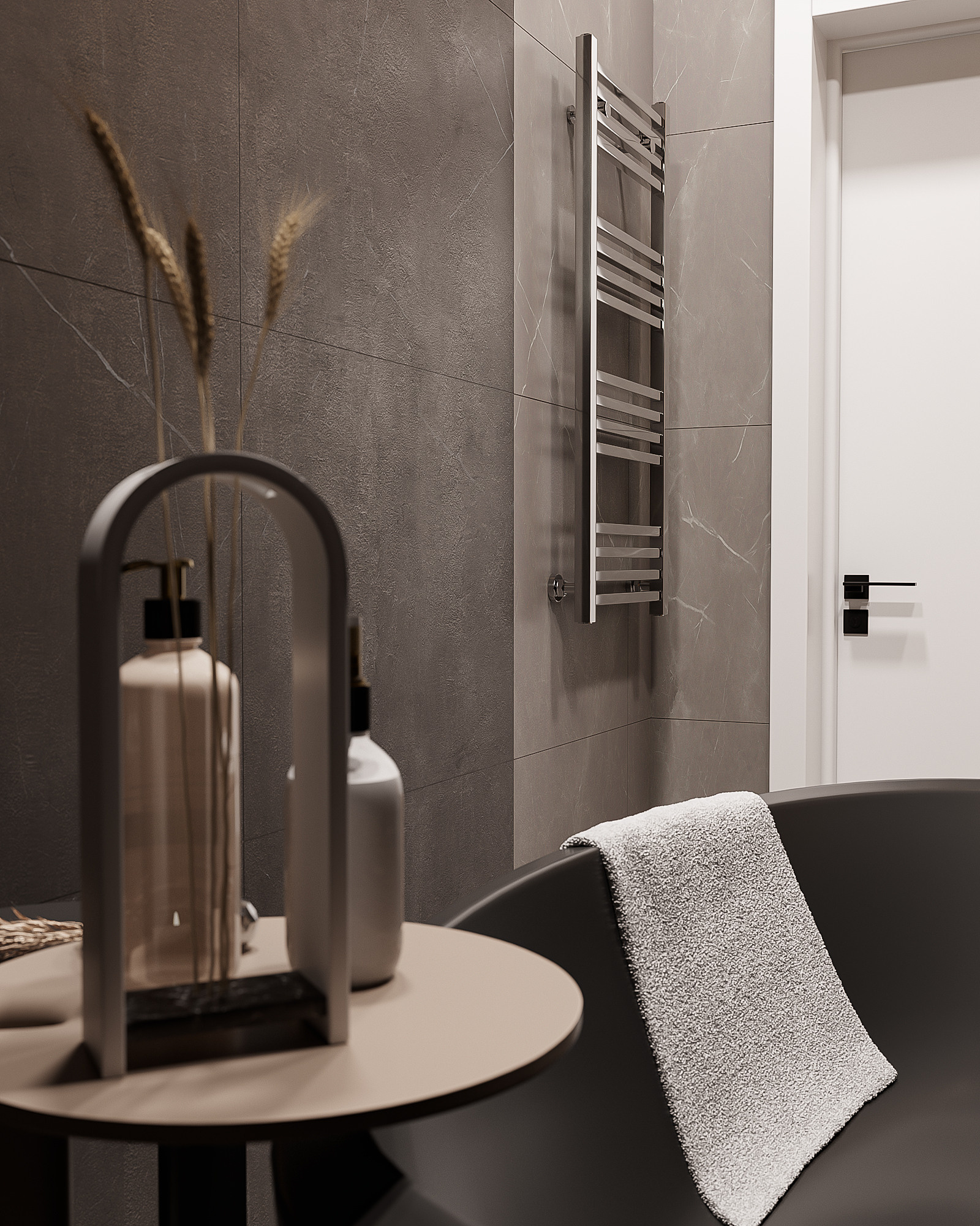 Казахстан / Ванная + СУ. 3D визуализация |Декорирование интерьера и комплектация дизайн-проекта