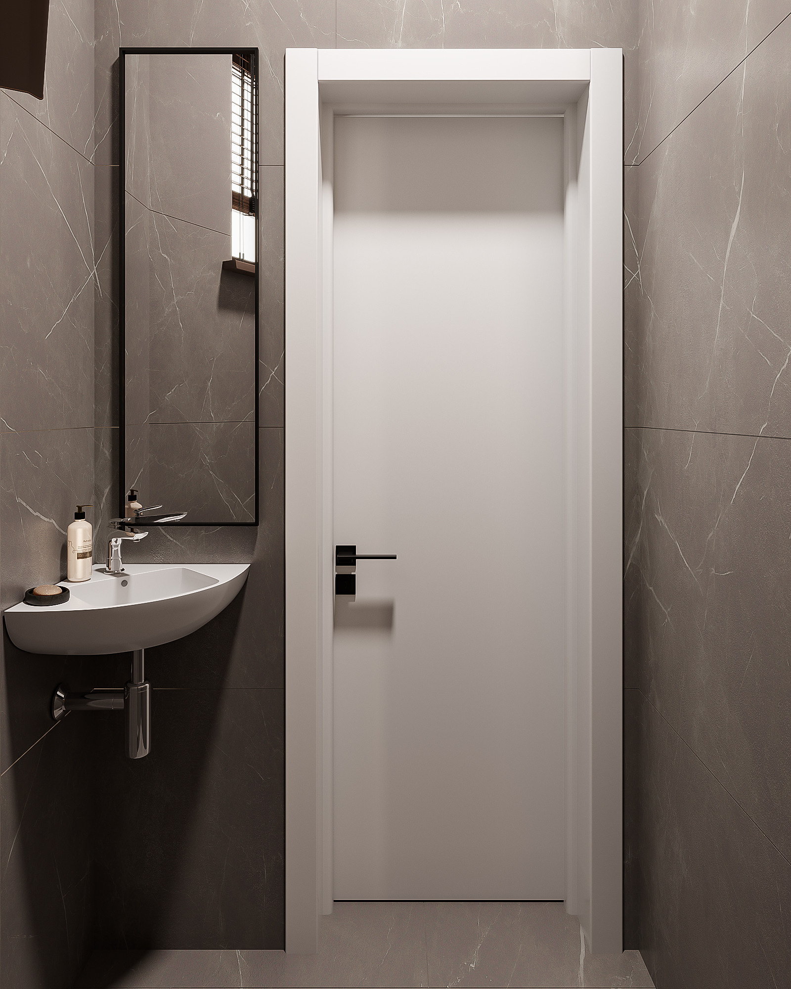 Казахстан / Ванная + СУ. 3D визуализация |Декорирование интерьера и комплектация дизайн-проекта