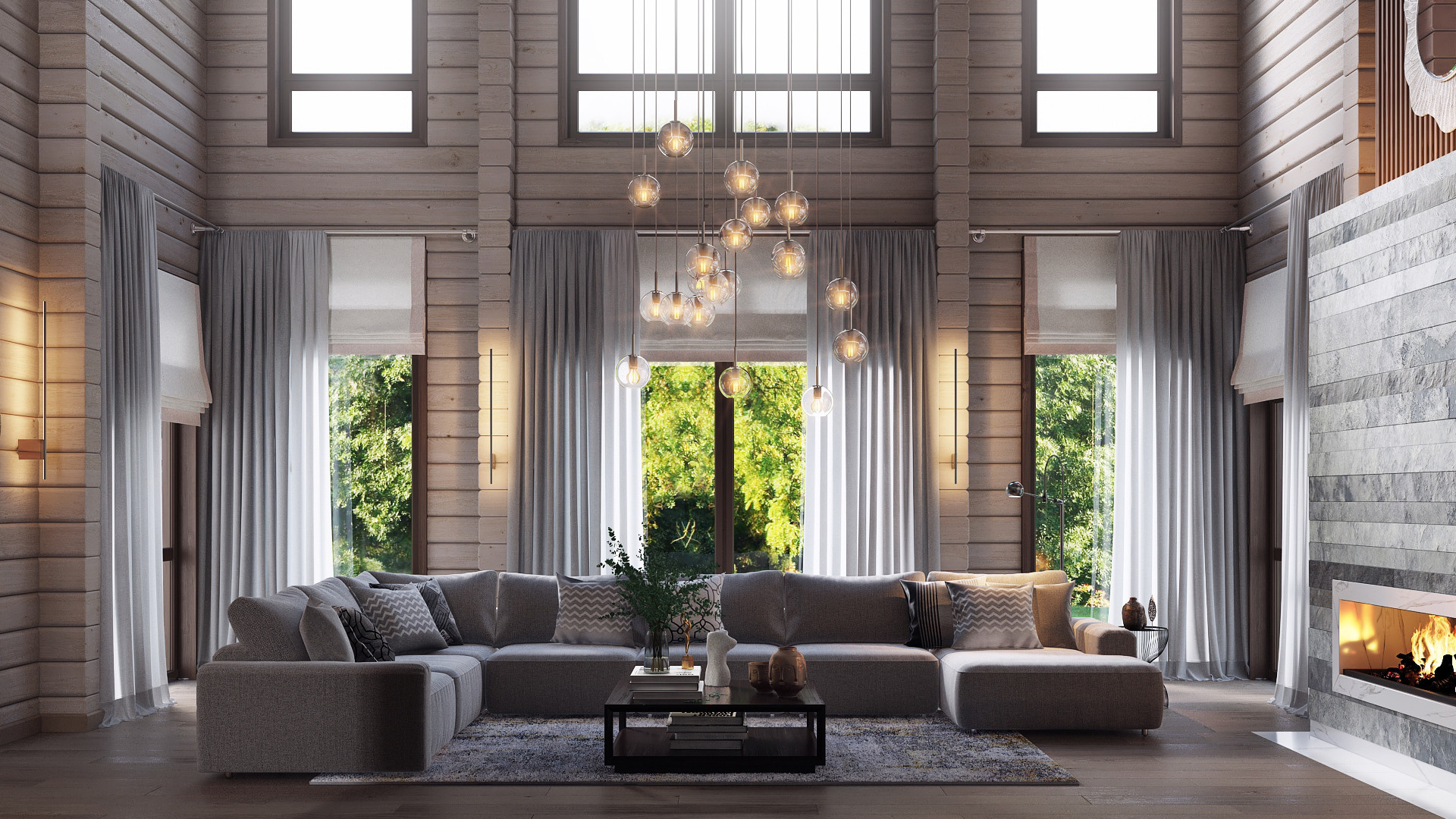 Дом из бруса. Дизайн интерьера в Москве