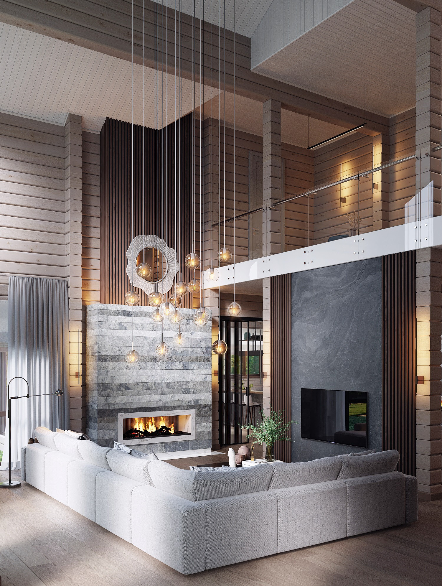 Дом из бруса. Дизайн интерьера в Москве