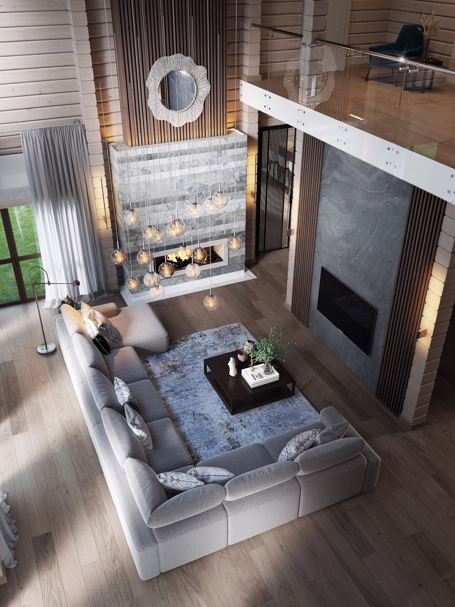 Дом из бруса. Дизайн интерьера в Москве