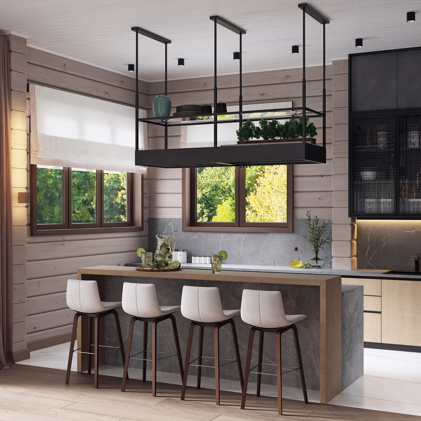 Дом из бруса. Дизайн интерьера в Москве