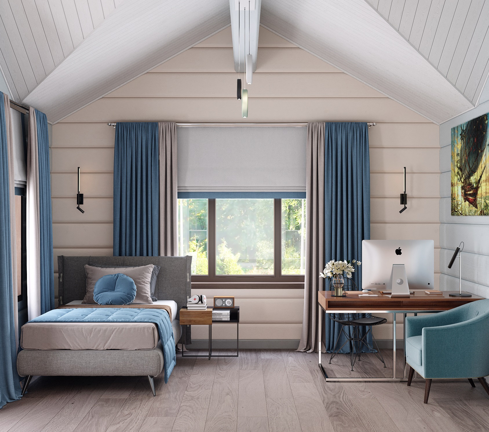 Дом из бруса. Дизайн интерьера в Москве