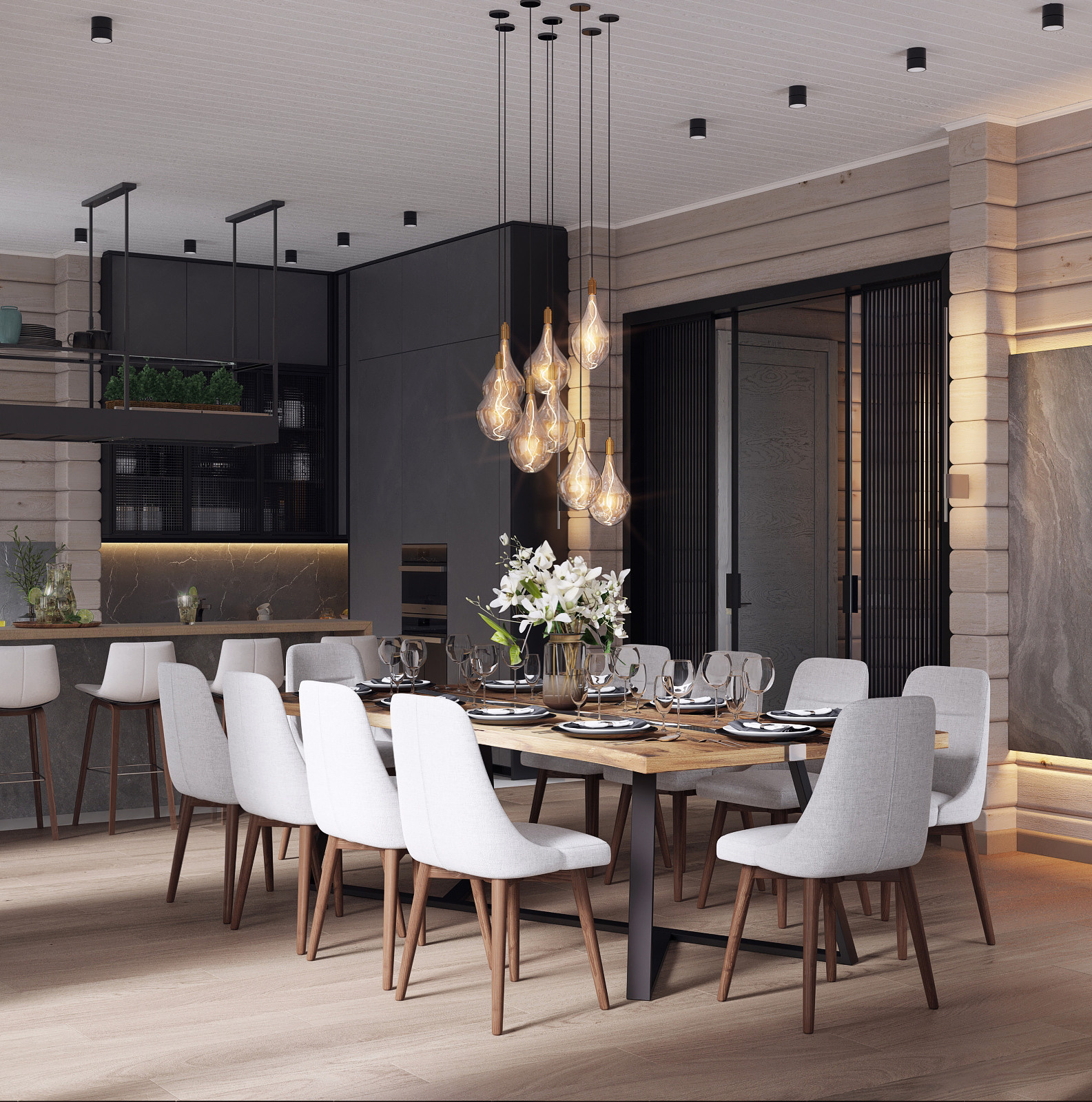 Дом из бруса. Дизайн интерьера в Москве