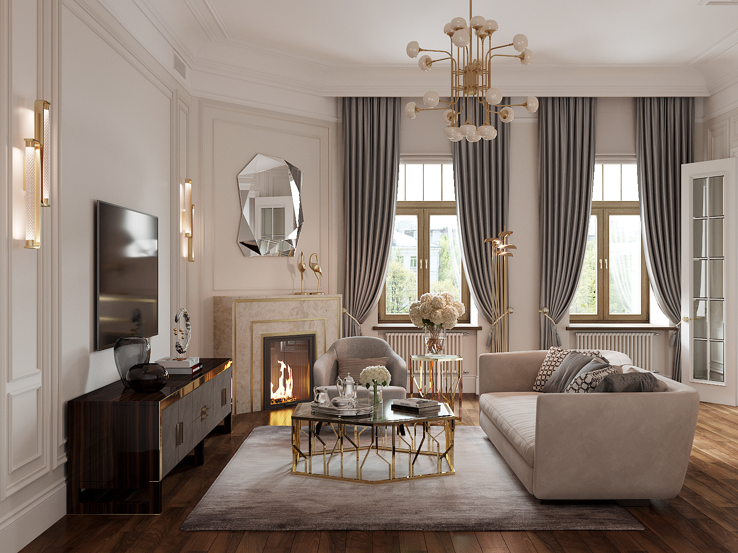 Милютинский переулок. Дизайн интерьера в Москве