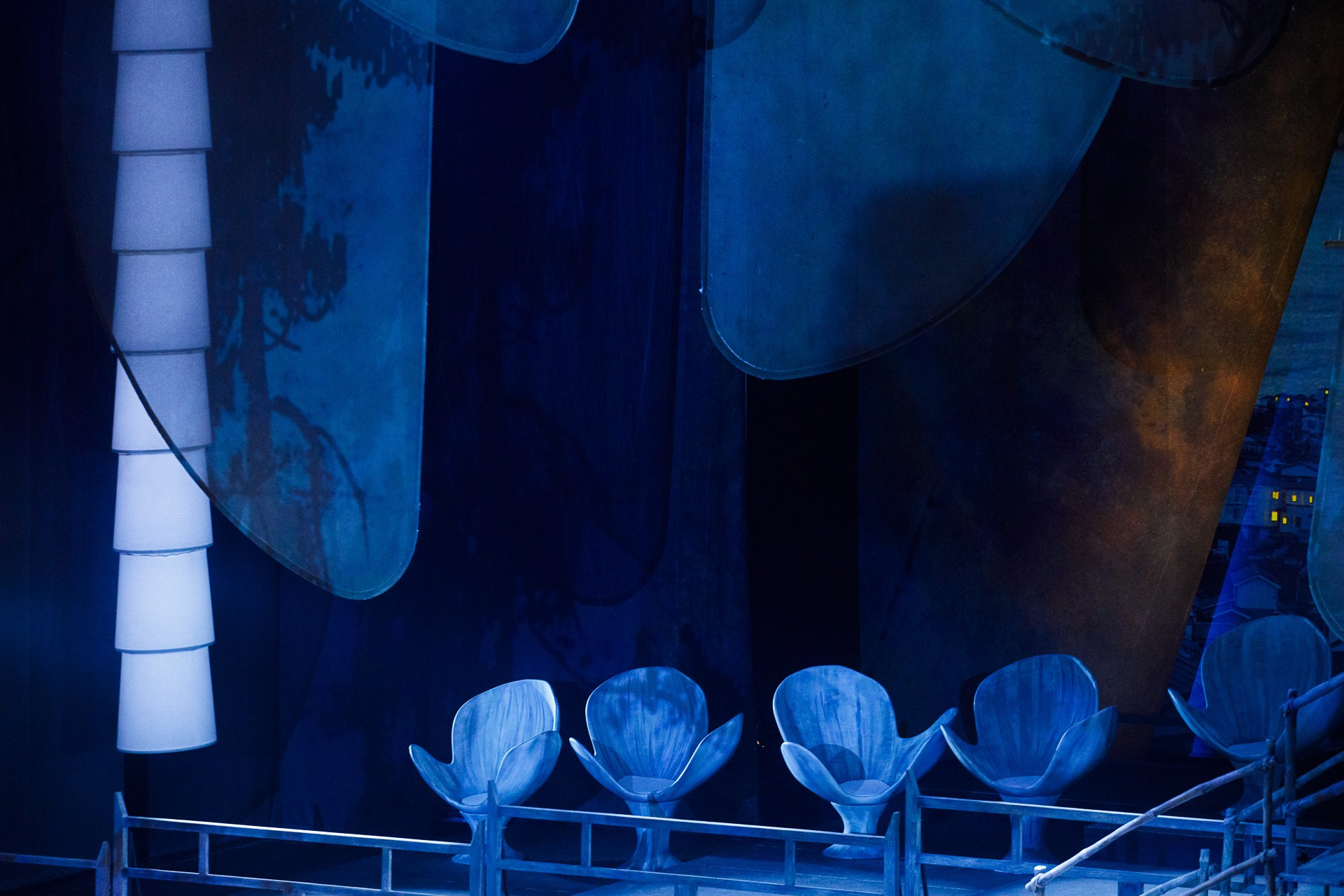 Декорации для оперы «Мадам Баттерфляй» | Геликон Опера. История занавеса. Превращаем идею в технологию