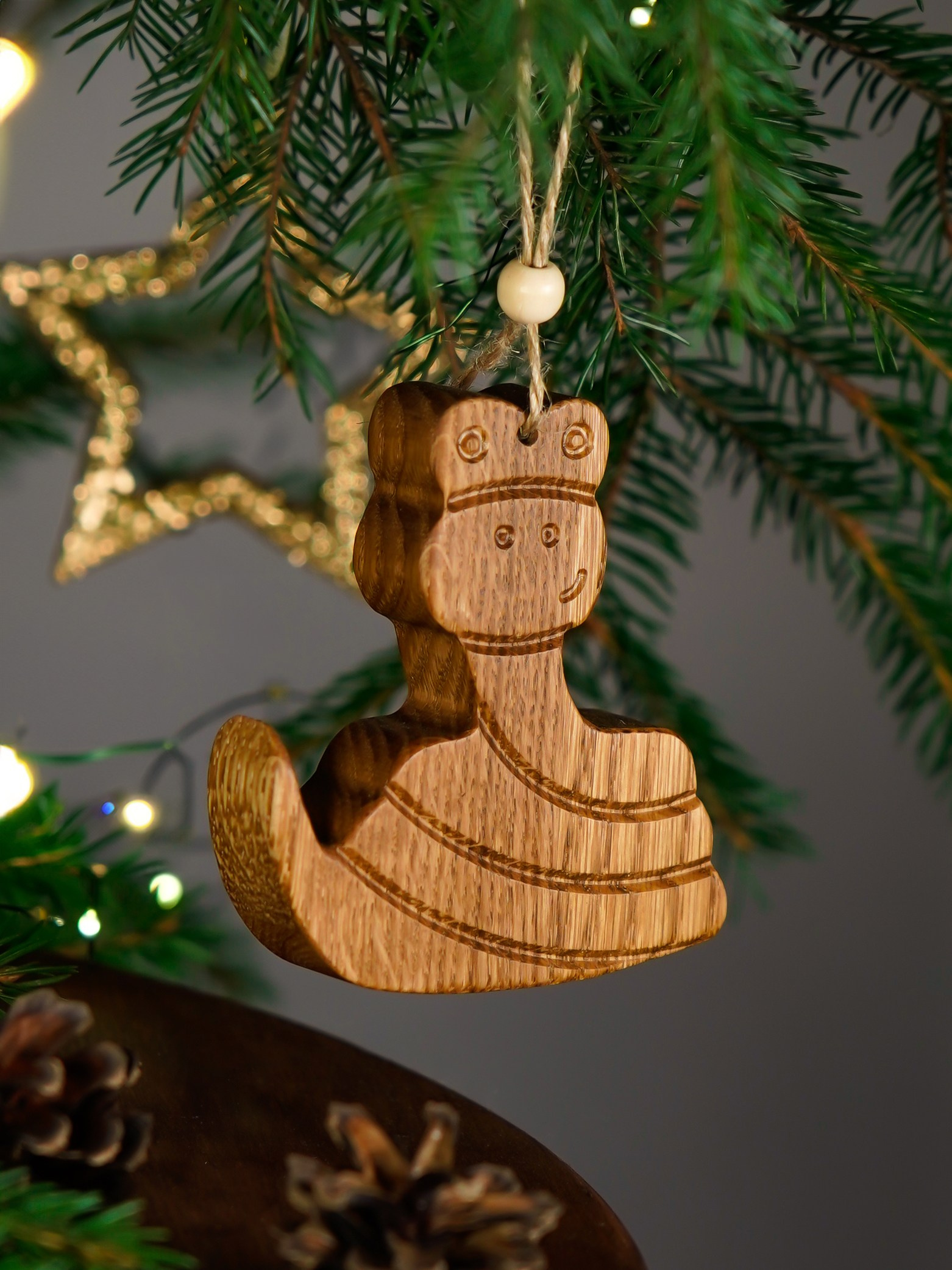 Деревянная игрушка «ЗМЕЯ» на елку