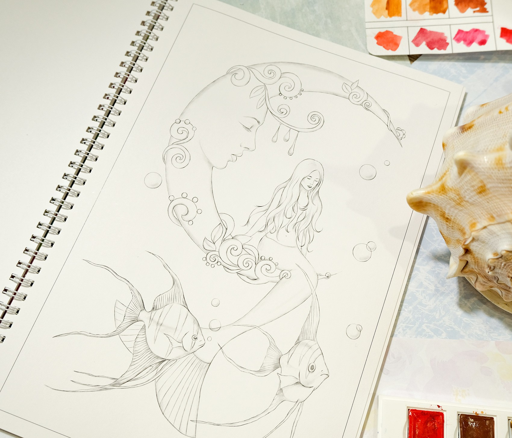 Dreams Авторская раскраска Алёны Лазаревой. Раскраски Алёны Лазаревой