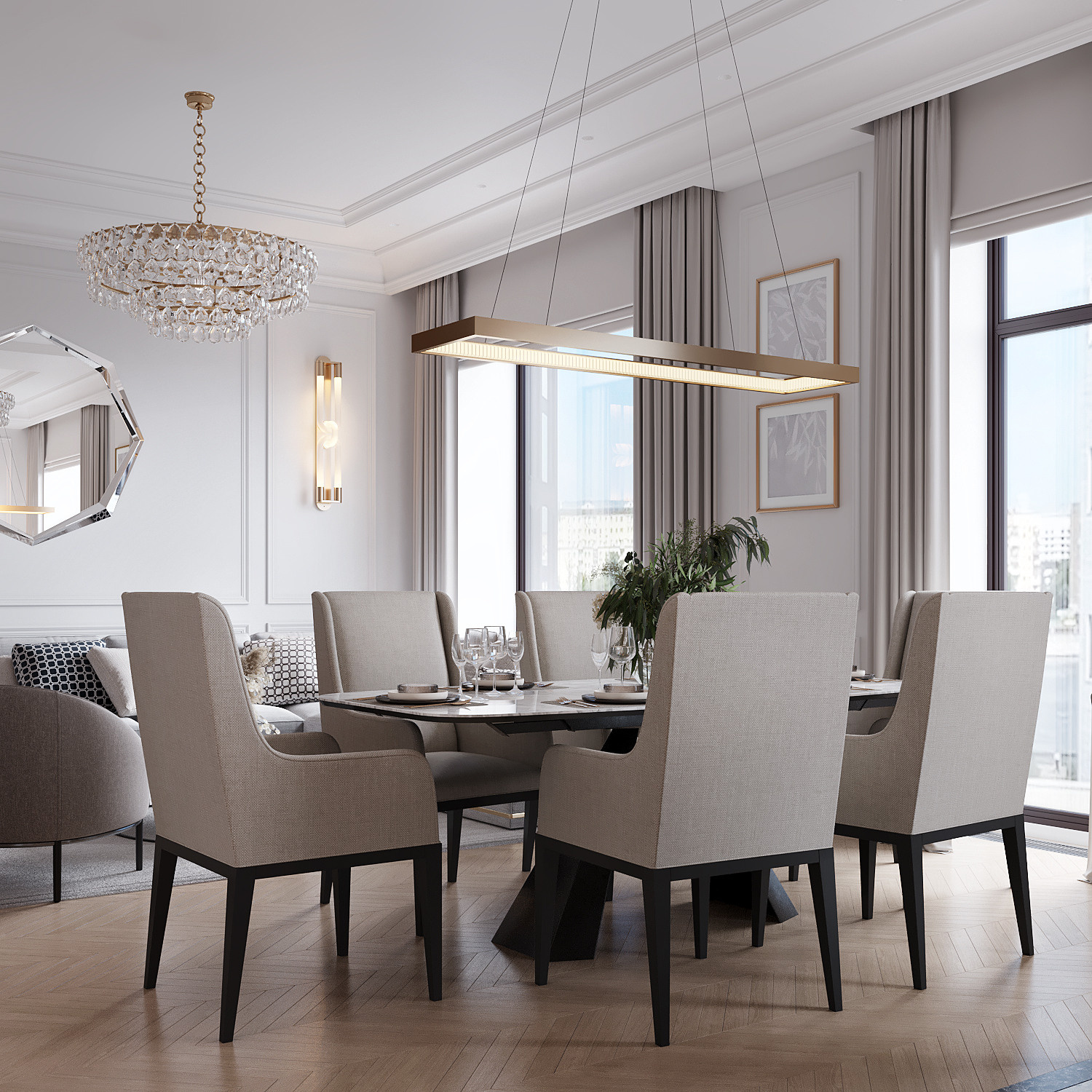 Кухня-гостиная в Жк Саввин Ривер