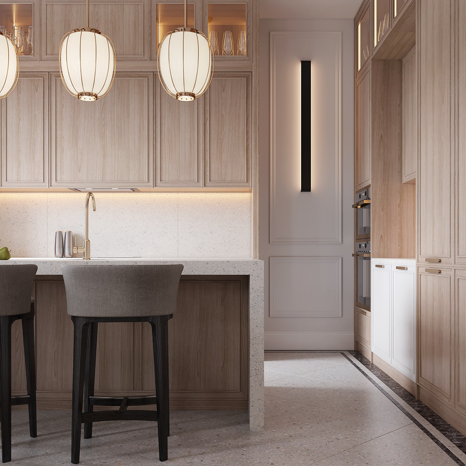 Кухня светлое дерево