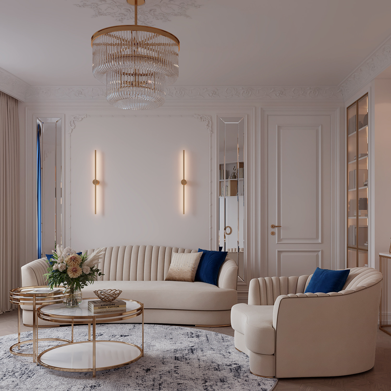 Дизайн гостиной с белыми стенами