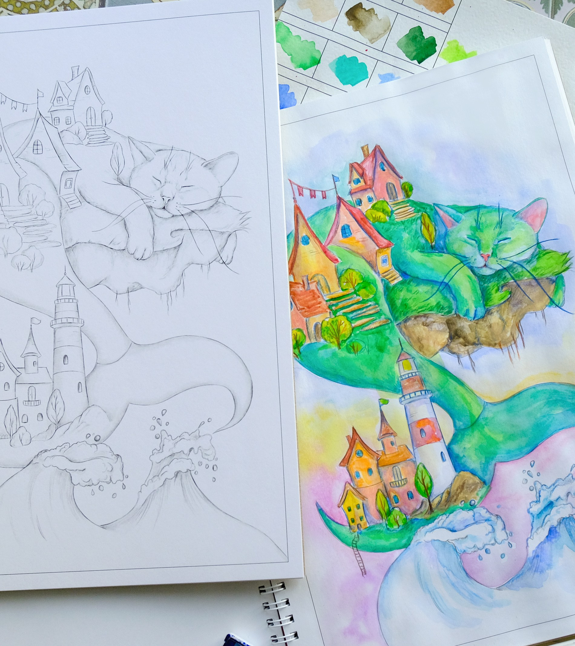 Dreams Авторская раскраска Алёны Лазаревой. Раскраски Алёны Лазаревой