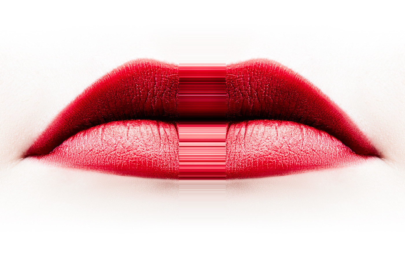 абстрактный сюрреалистический снимок красных губ фото Владимир Лёвин