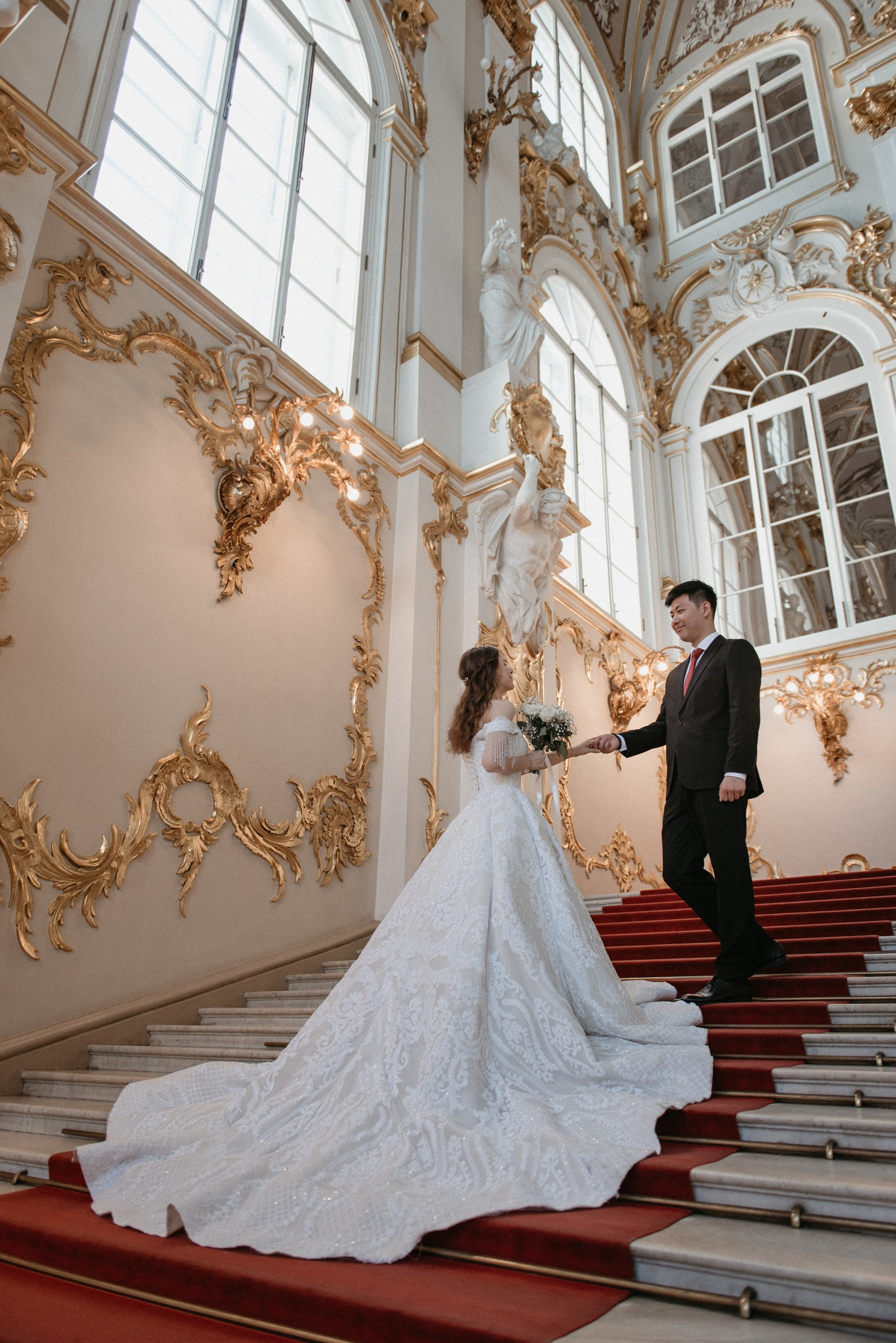 свадебная фотосессия в Эрмитаже