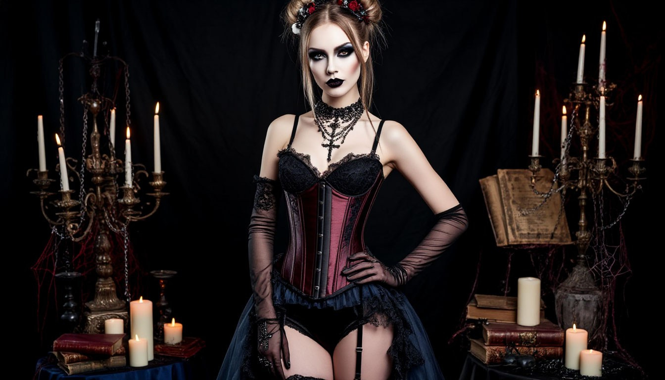 Стили фотосессий для девушек. Готика. Красивый потрет девушки.