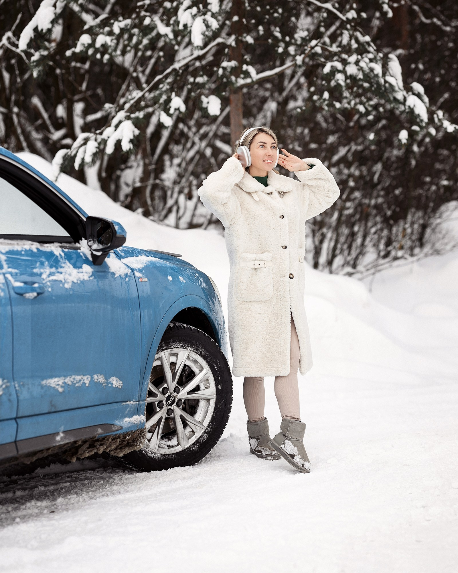 Зимний контент в лесу. Женский и семейный фотограф в Москве Виктория