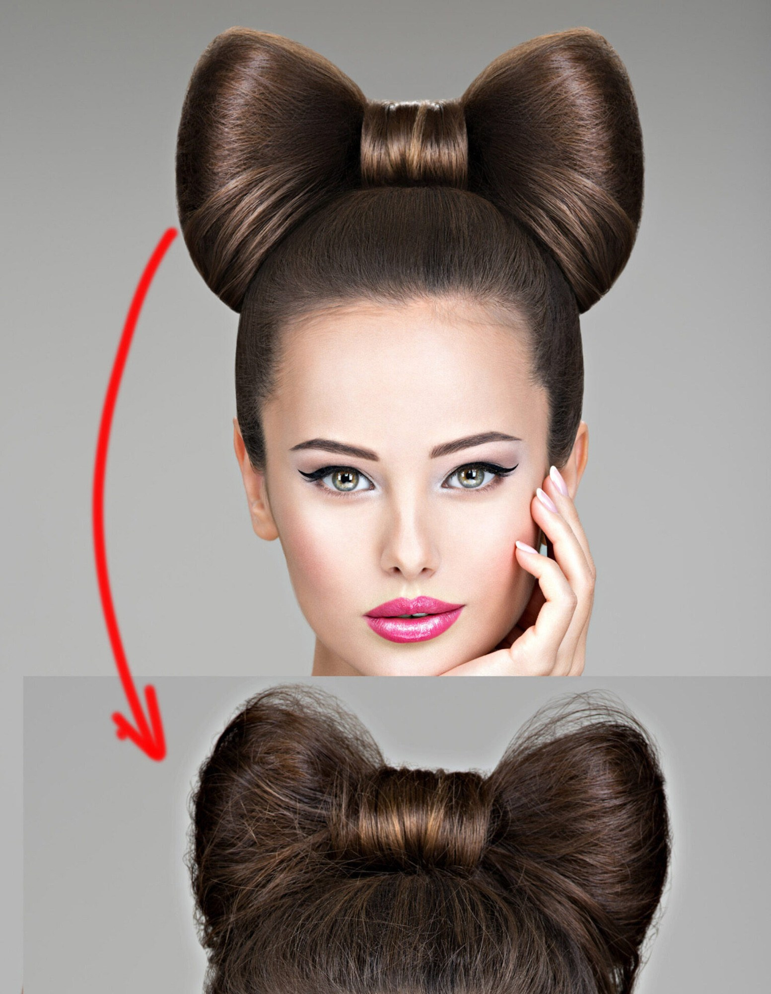 Retouching hairs