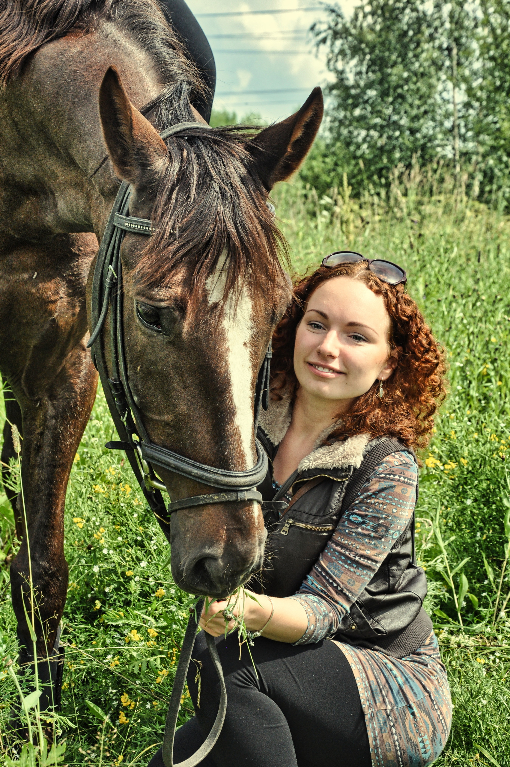 фотография с животными на прогулке