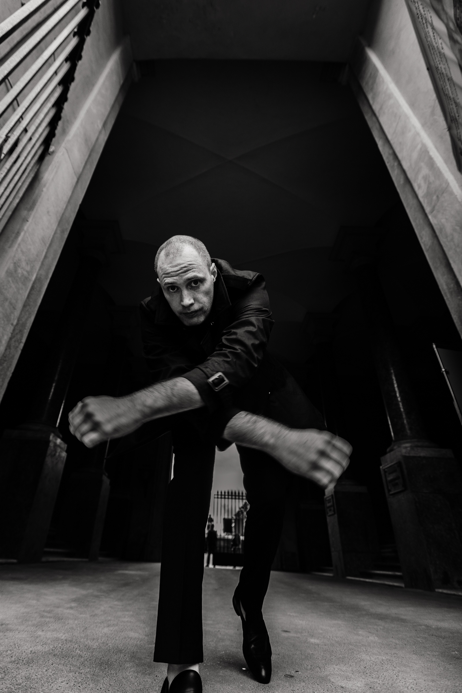 Вадим. Черно-белое. Ева Демидова. Спортсмен по конкуру в Санкт-Петербуре