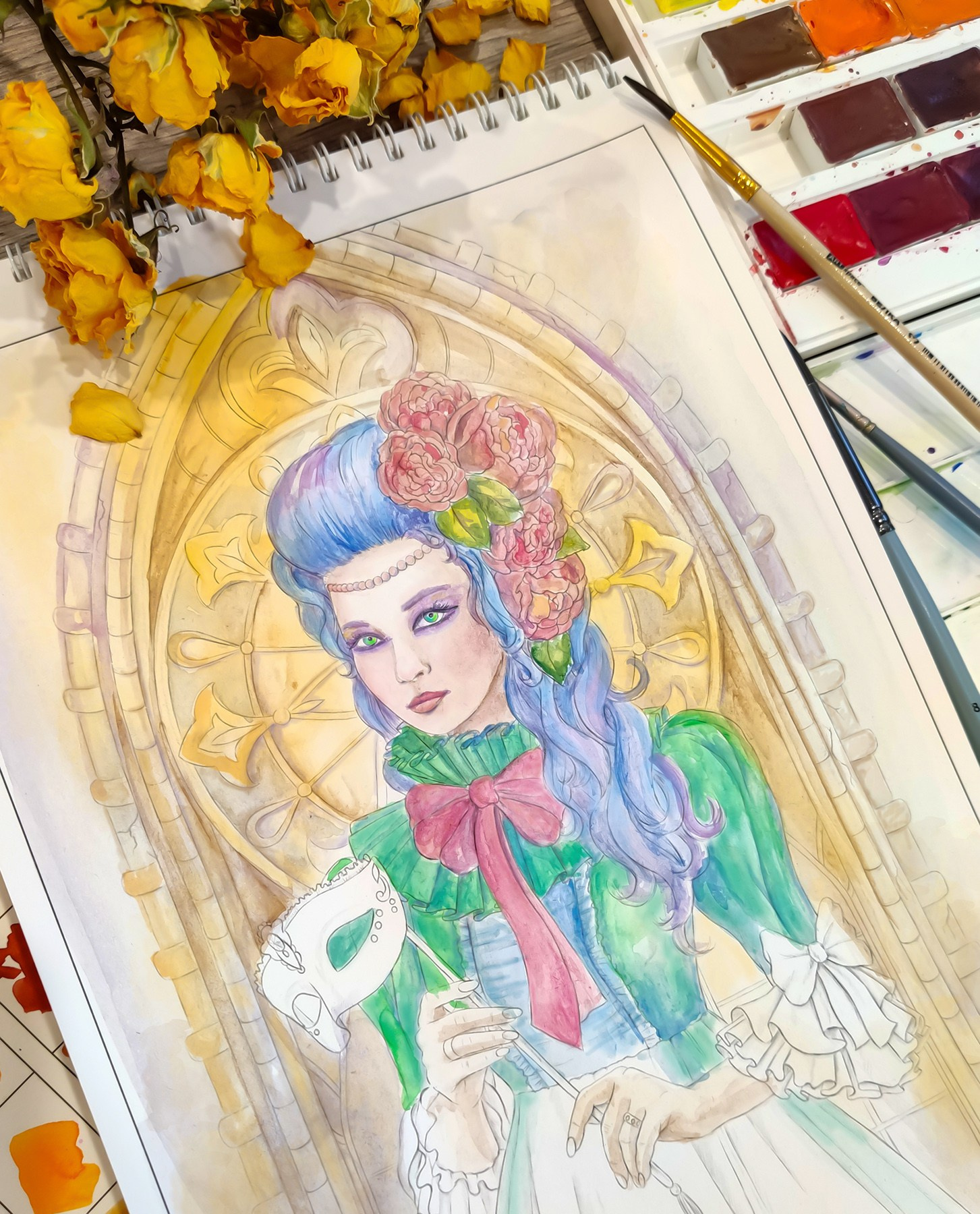 Авторская раскраска Маскарад. Раскраски Алёны Лазаревой