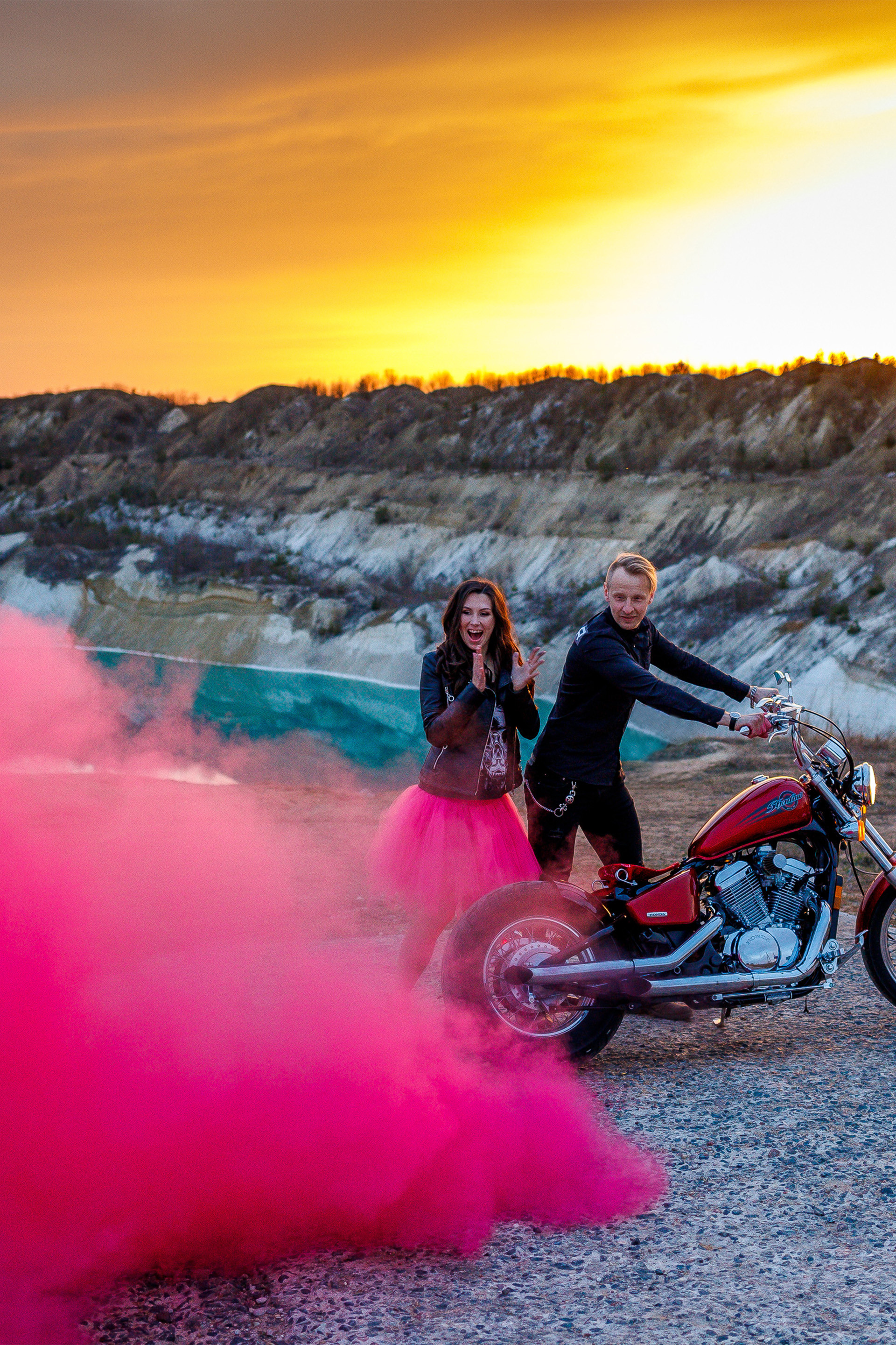 Motorcycle gender reveal