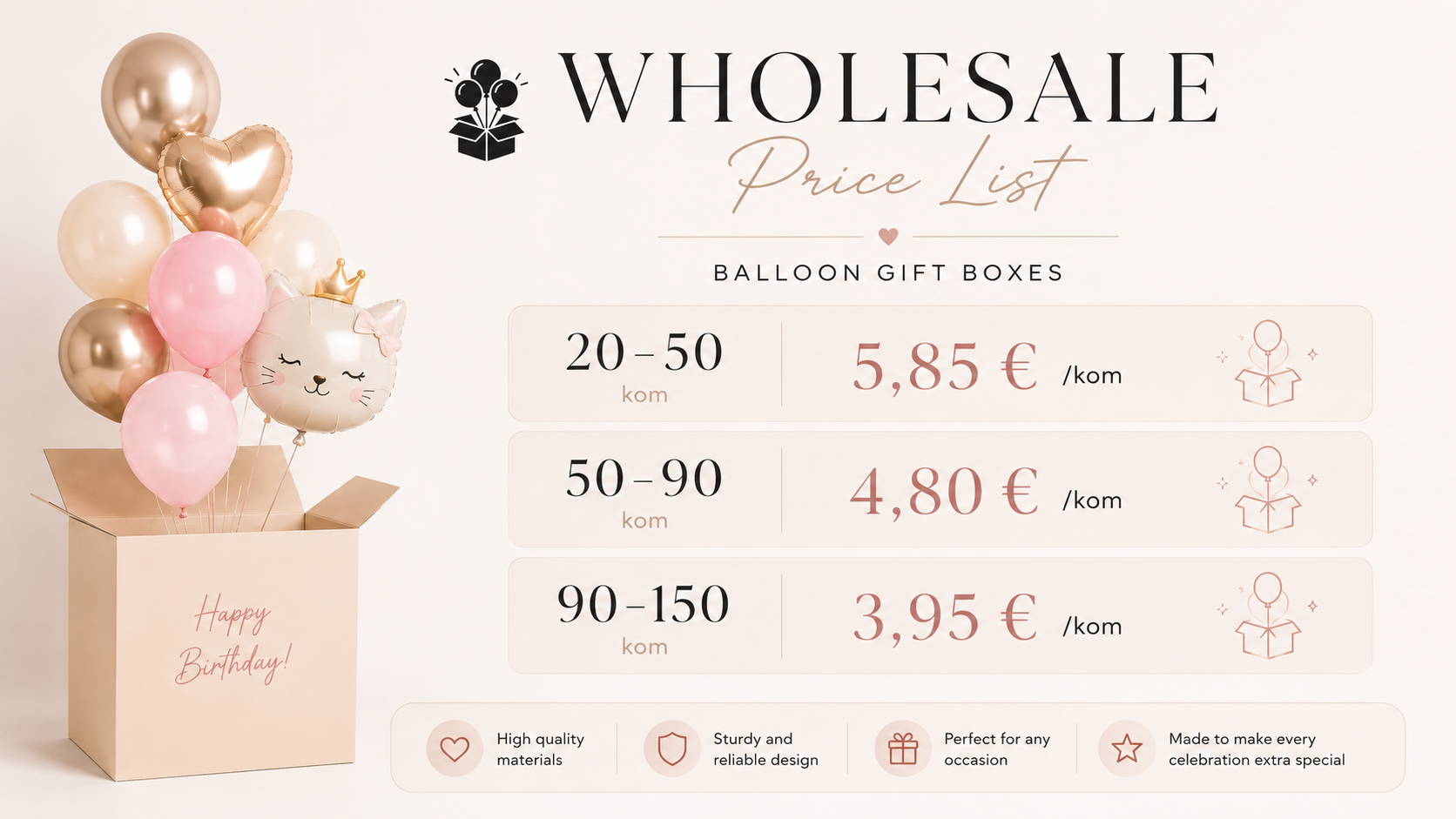 Wholesale. Wow box balloon. poklon kutije za balone. boxes for balloons. veloprodaja i maloprodaja