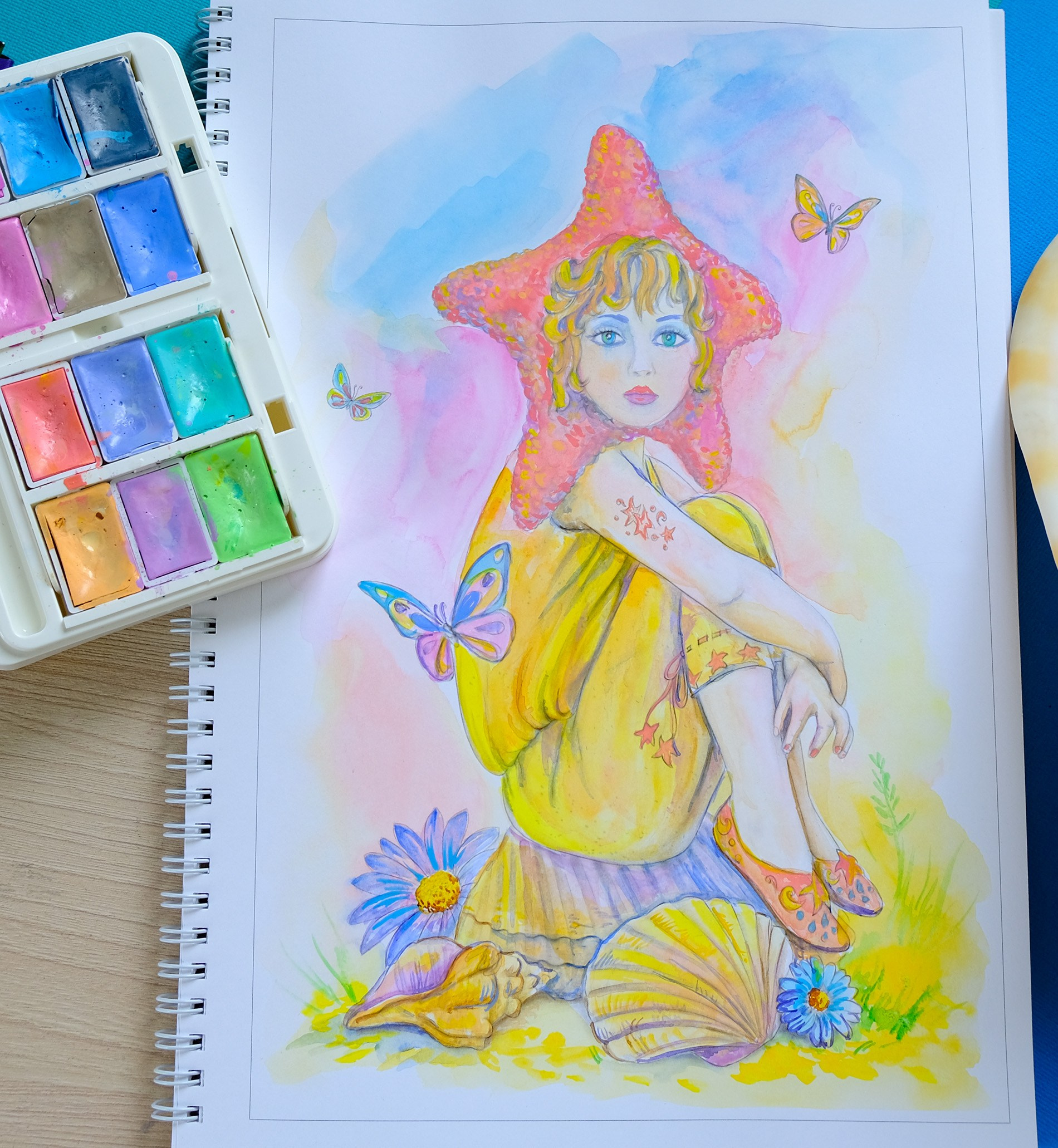 Альбом — раскраска авторская. Ladies of Nature. Grayscale. Раскраски Алёны Лазаревой