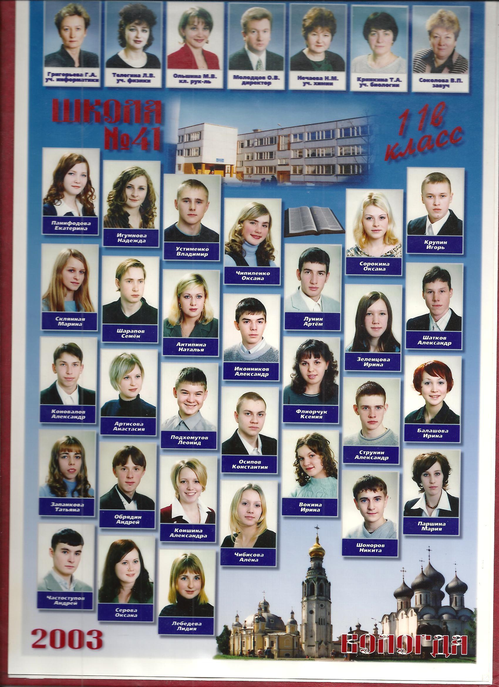 Выпуск 2003 |11-В