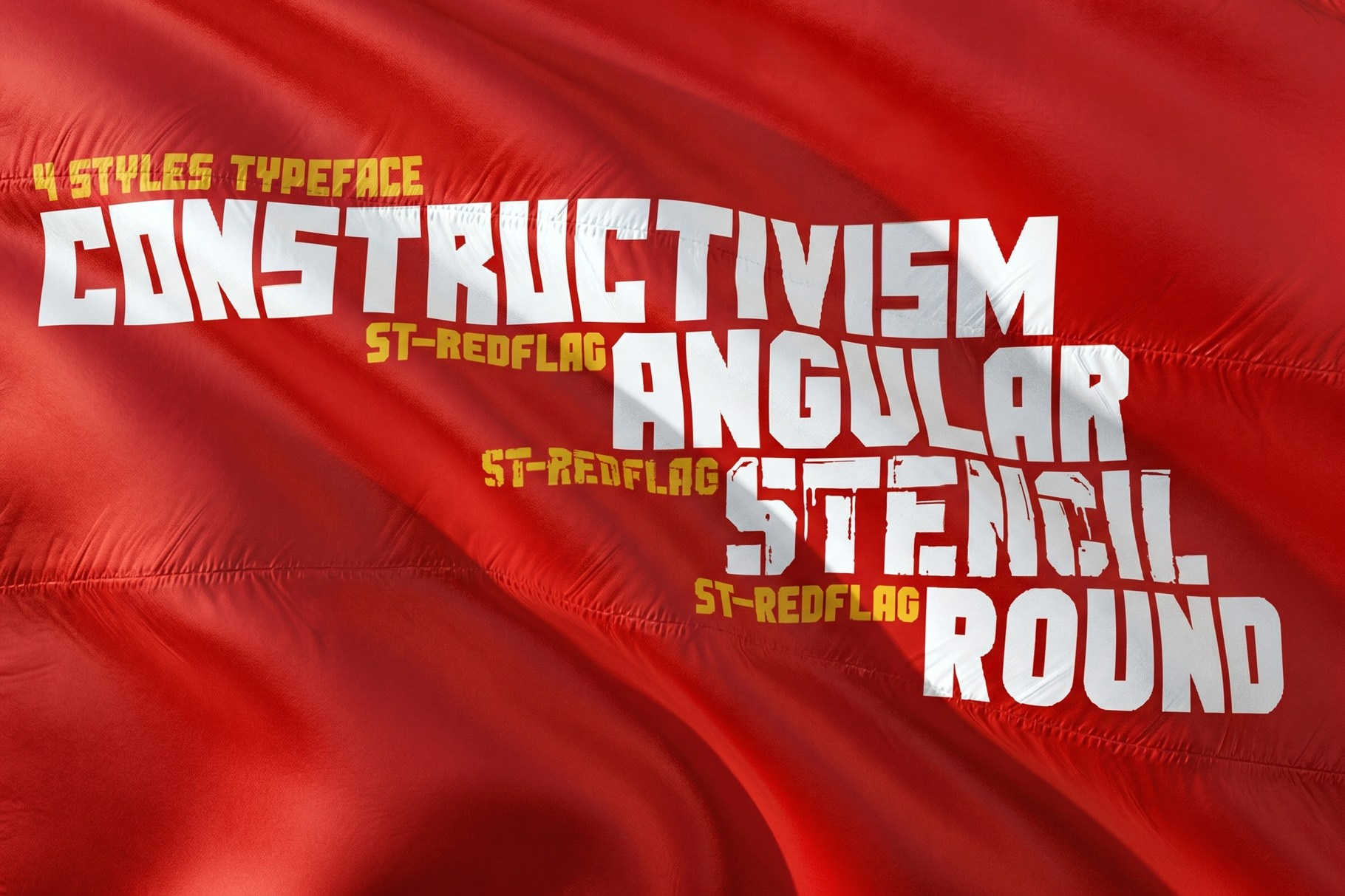 ST-Redflag font. Alexander Stan Shimanov