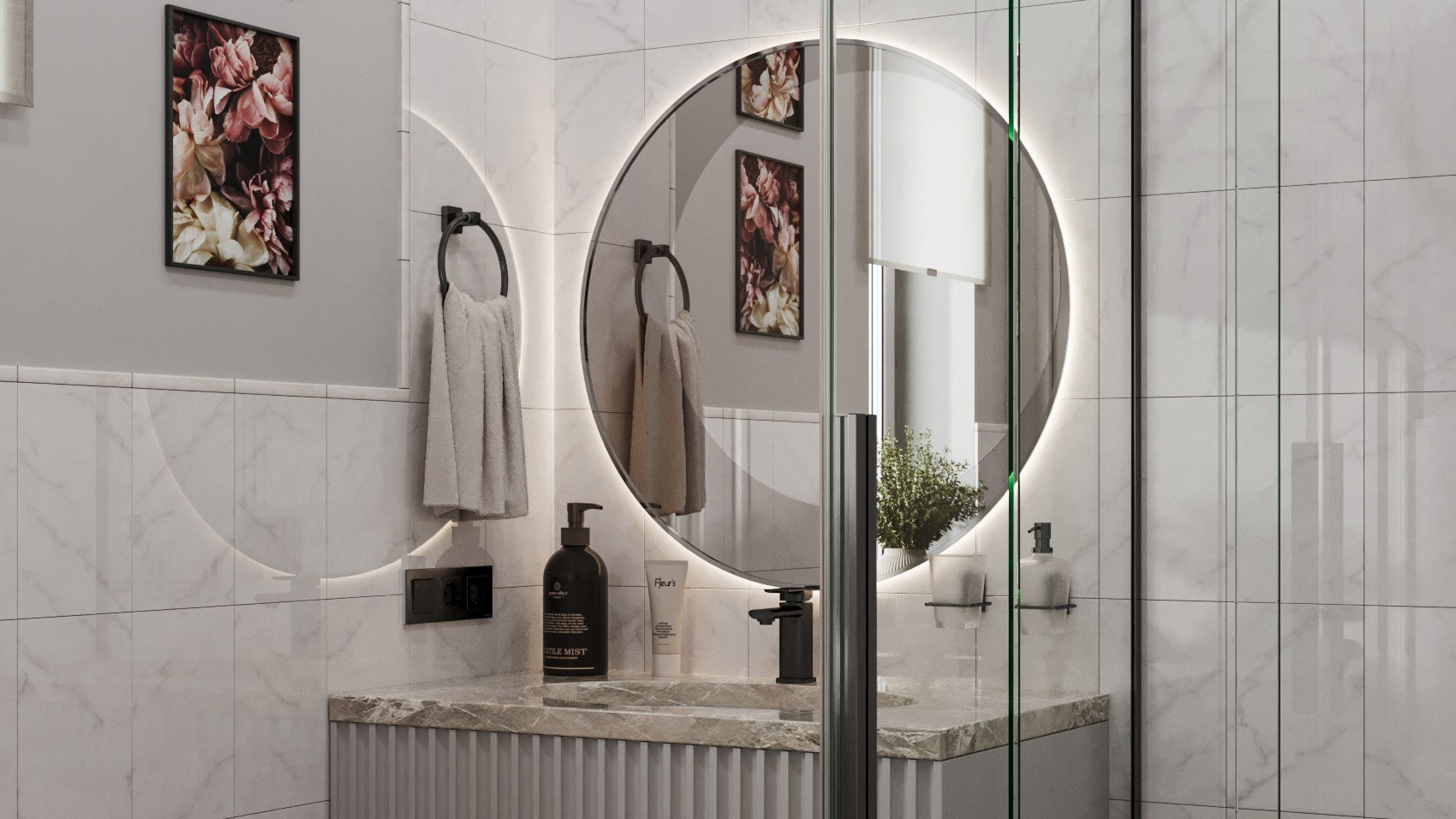 Санузел с душевой в Поярково. 3D визуализатор в Москве Сердюк Владислав