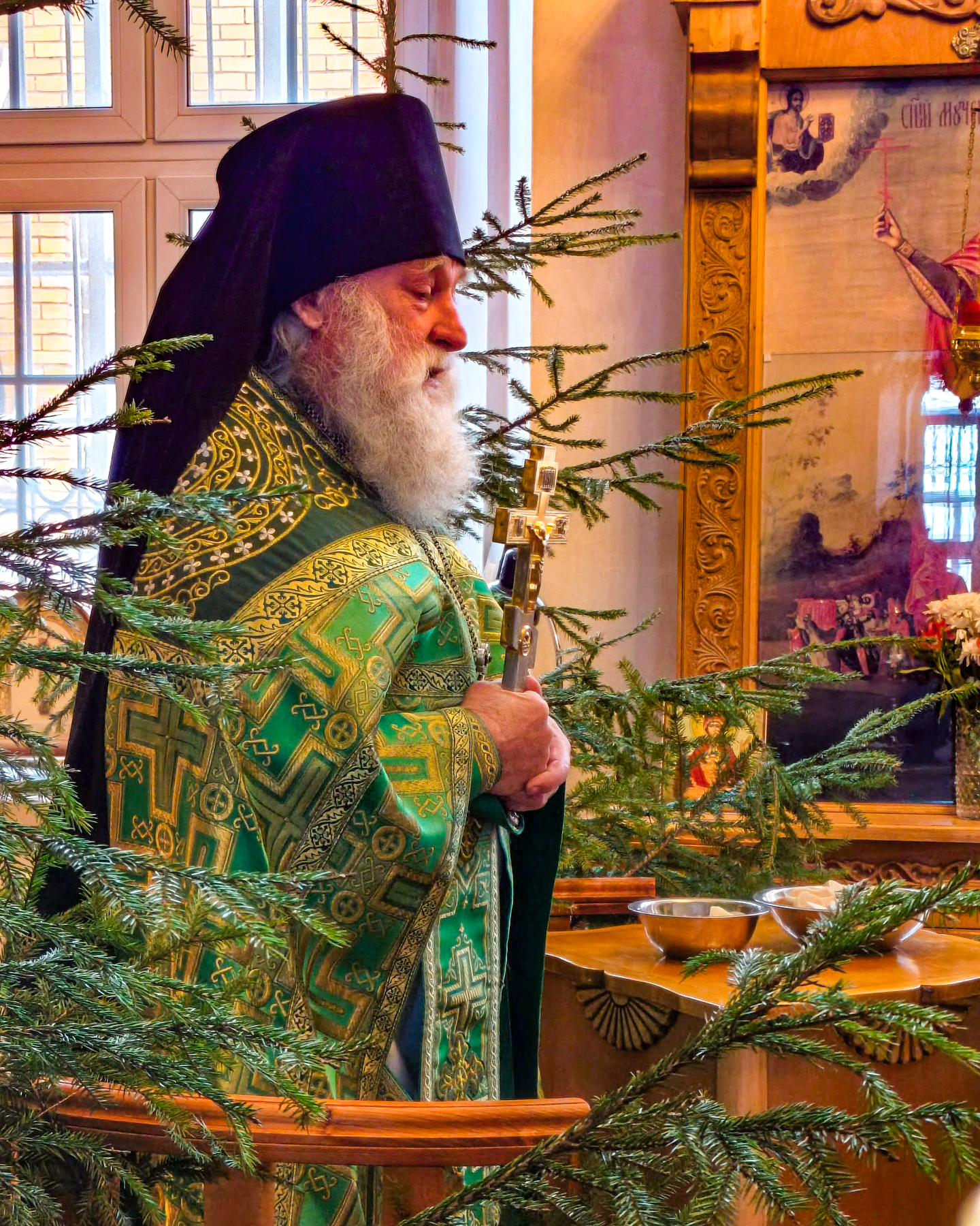 Встреча с реабилитантами в Свято-Никольском храме. Никольская Церковь 1740 г. Козельск