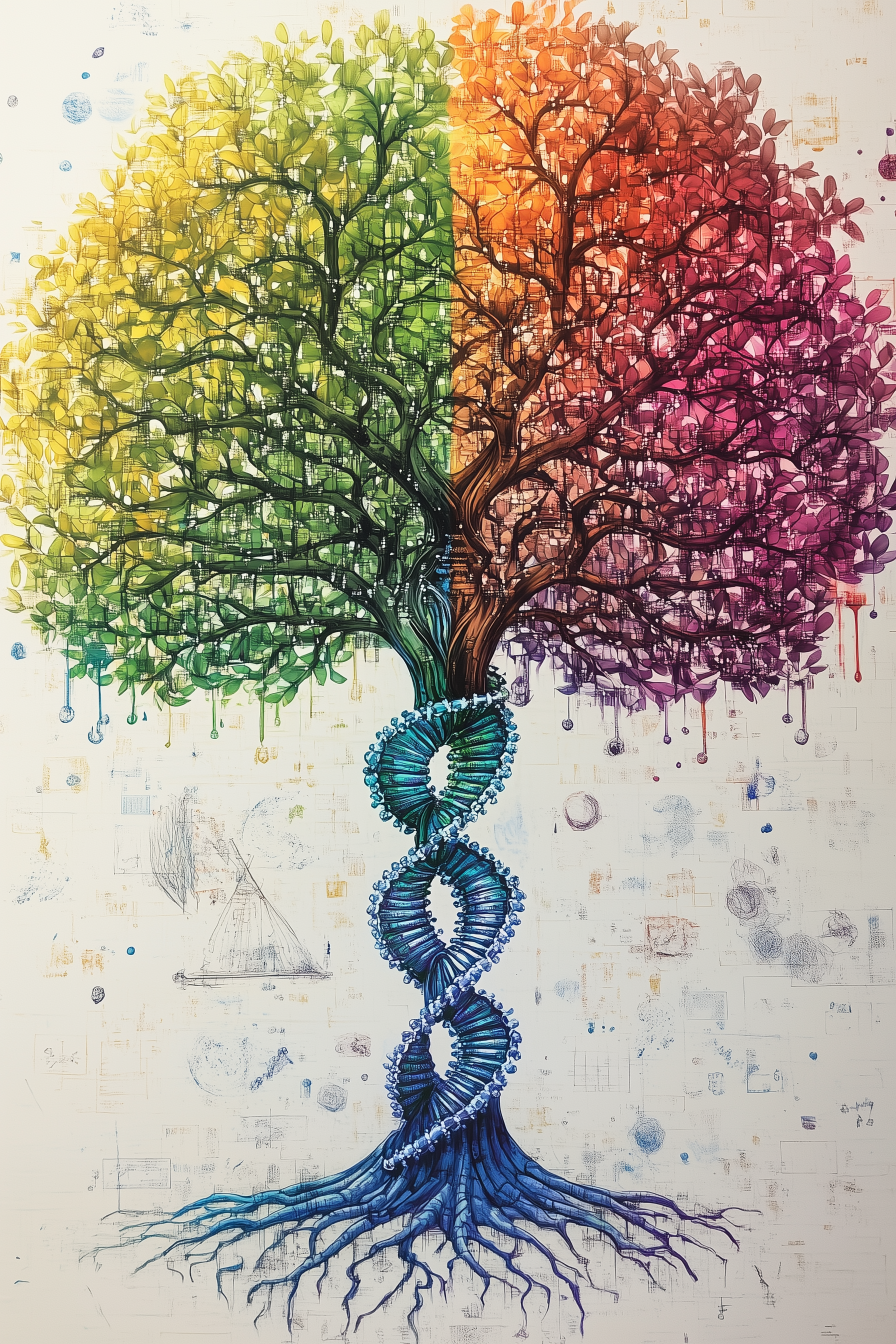 Иллюстрации Дерево Днк. Шаблоны и дизайны выпускных альбомов и фотокниг