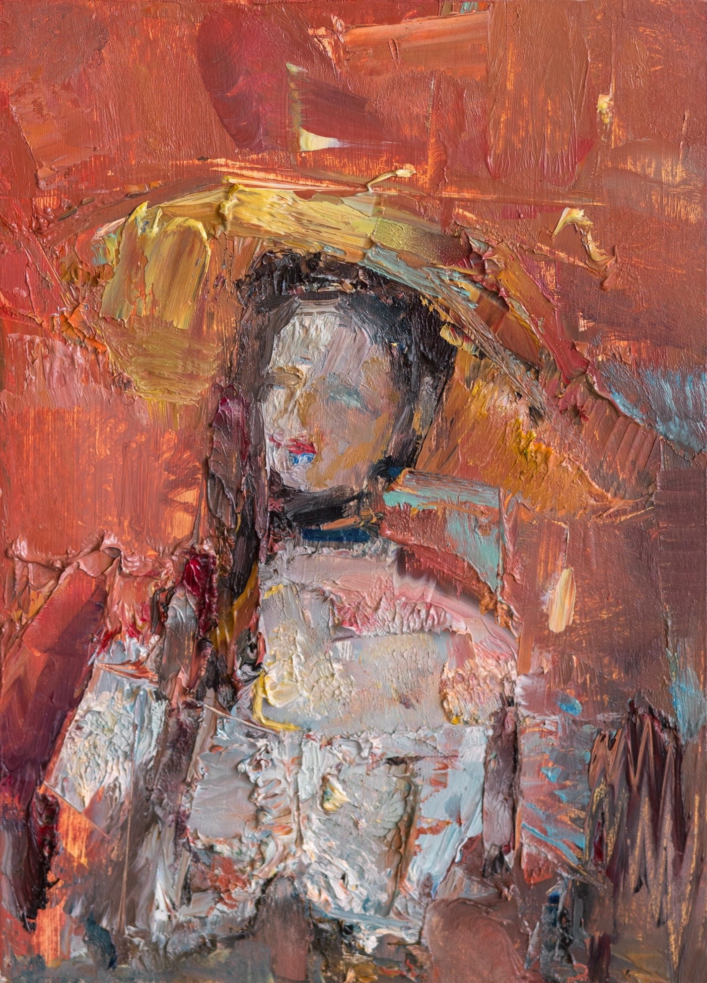 девушка в шляпе