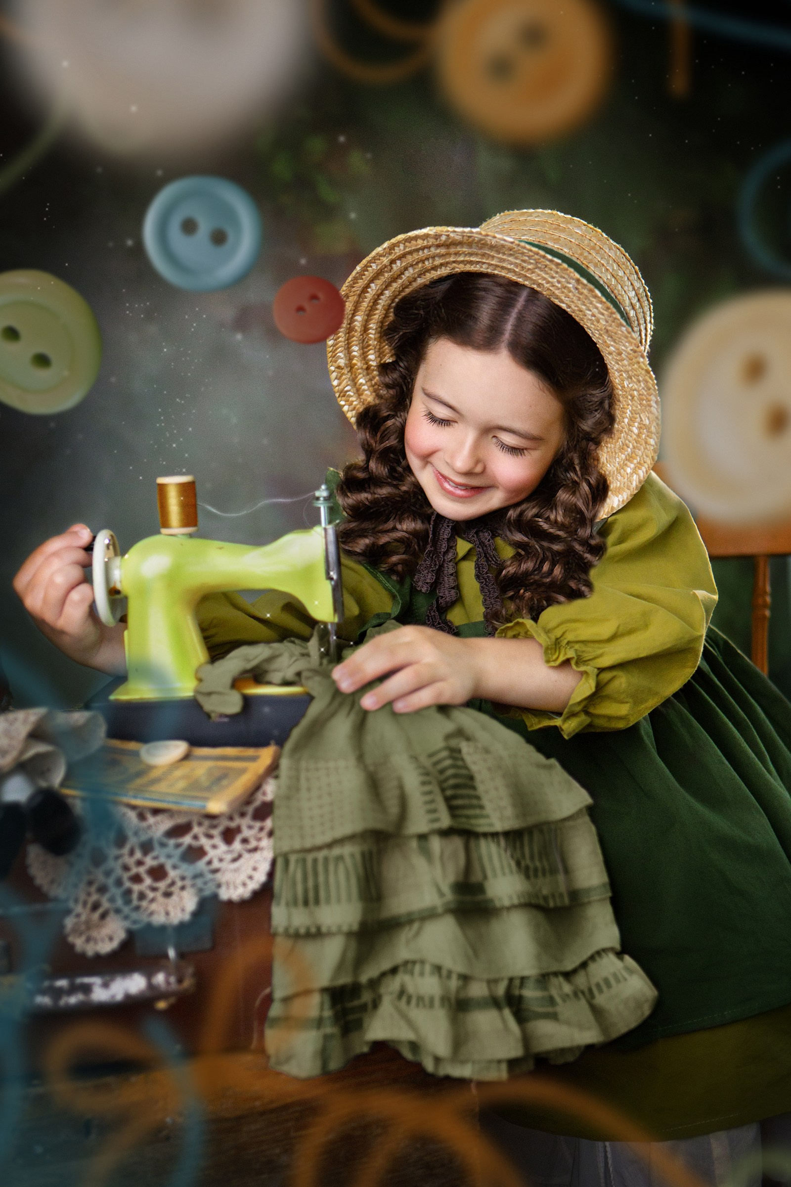 «Маленькая швея». Анфиса. Детский и ньюборн фотограф в Санкт-Петербурге Марина Айдинян