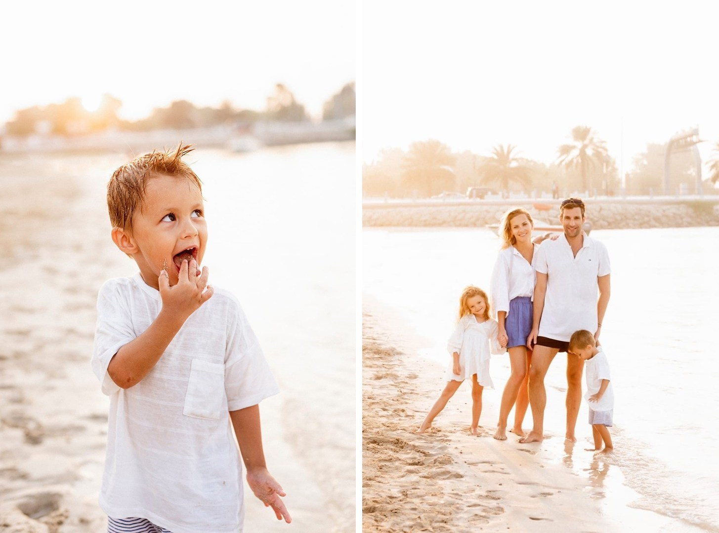 фотограф в Абу Даби, семейная фотосессия на пляже